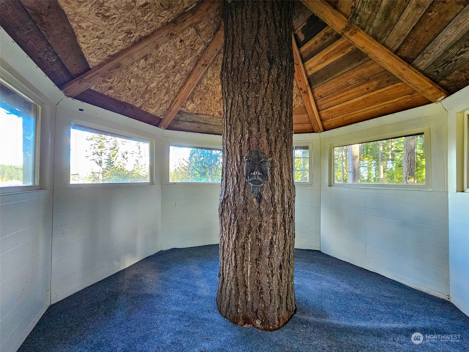 View from the Balcony of the Tree House w/ View of the Zip Line