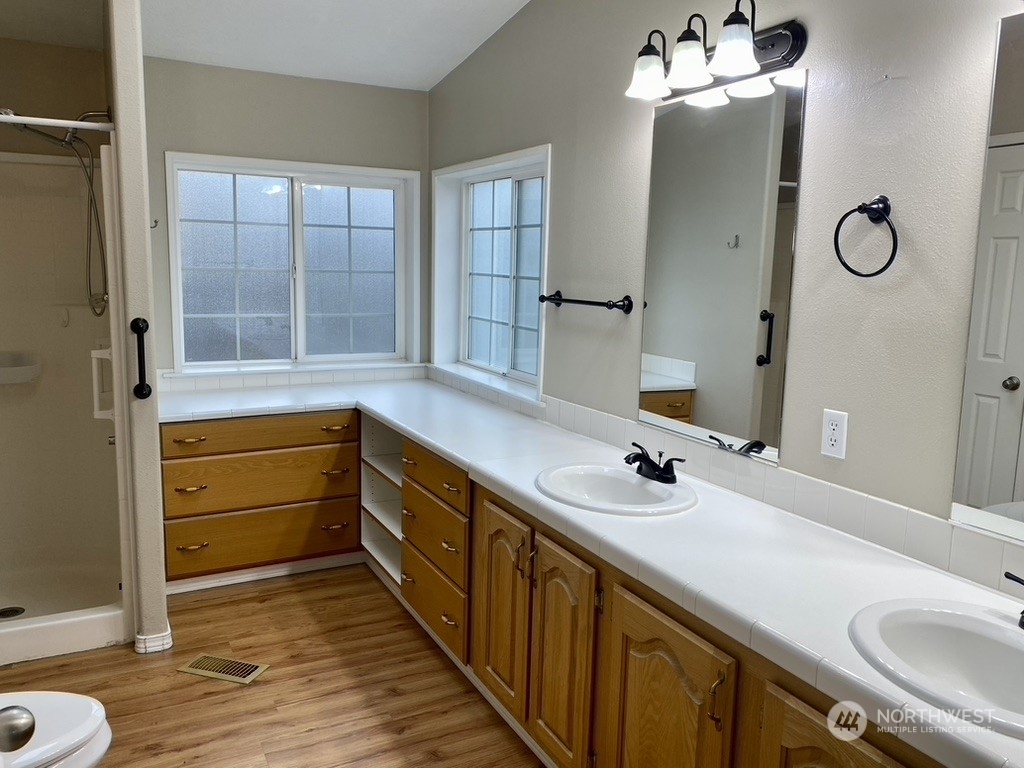 Master bath with double sink