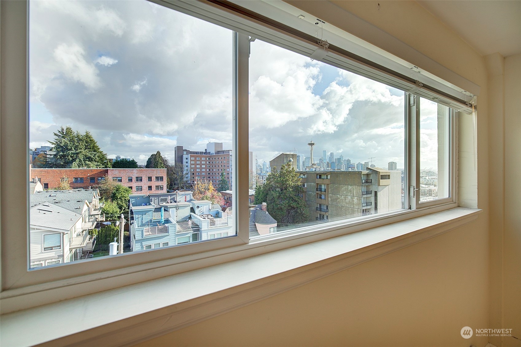 View to the northwest from the rooftop deck.