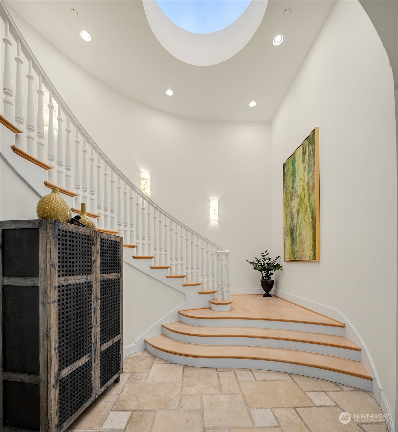 Custom built in 2001 for the owners 'live and work' lifestyle, the skylight hints at the open, bright floorplan.