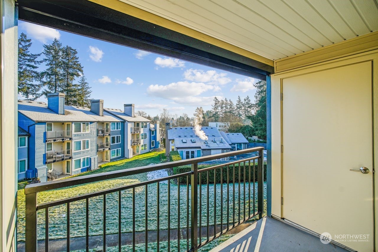 Storage off patio & peaceful view