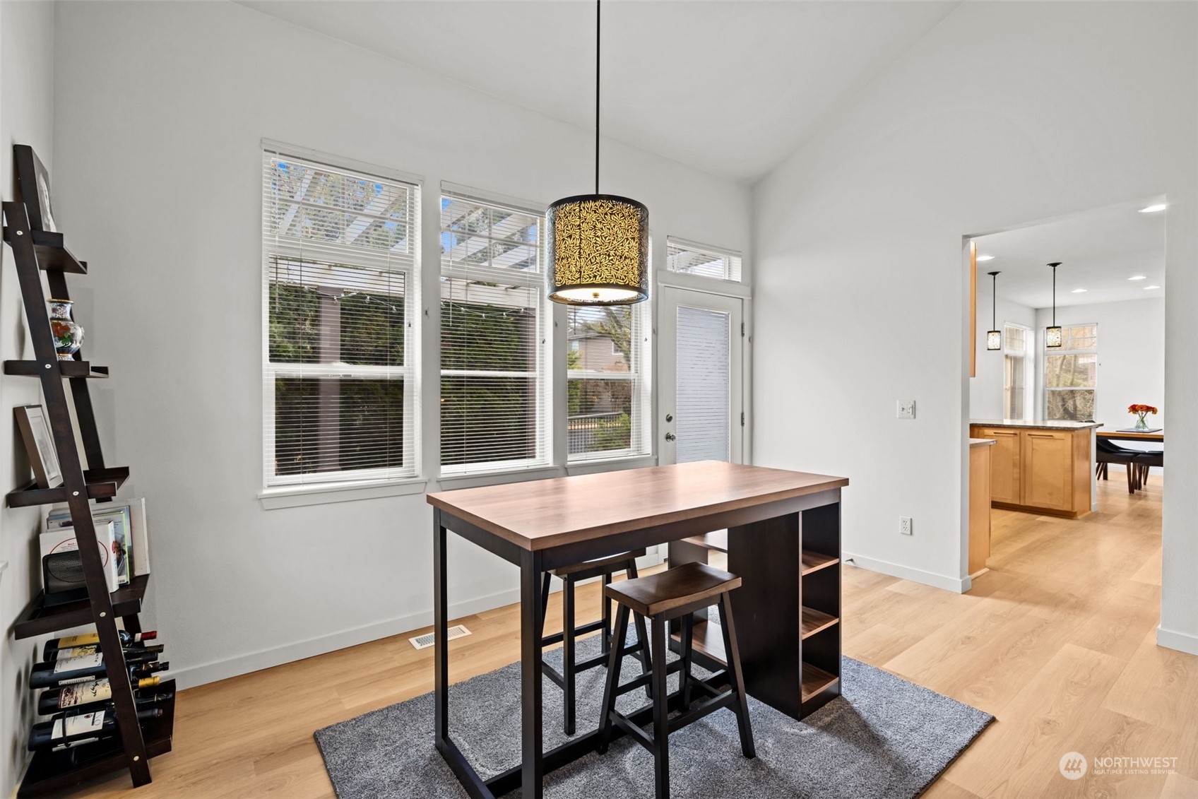 Formal dining room just off the kitchen