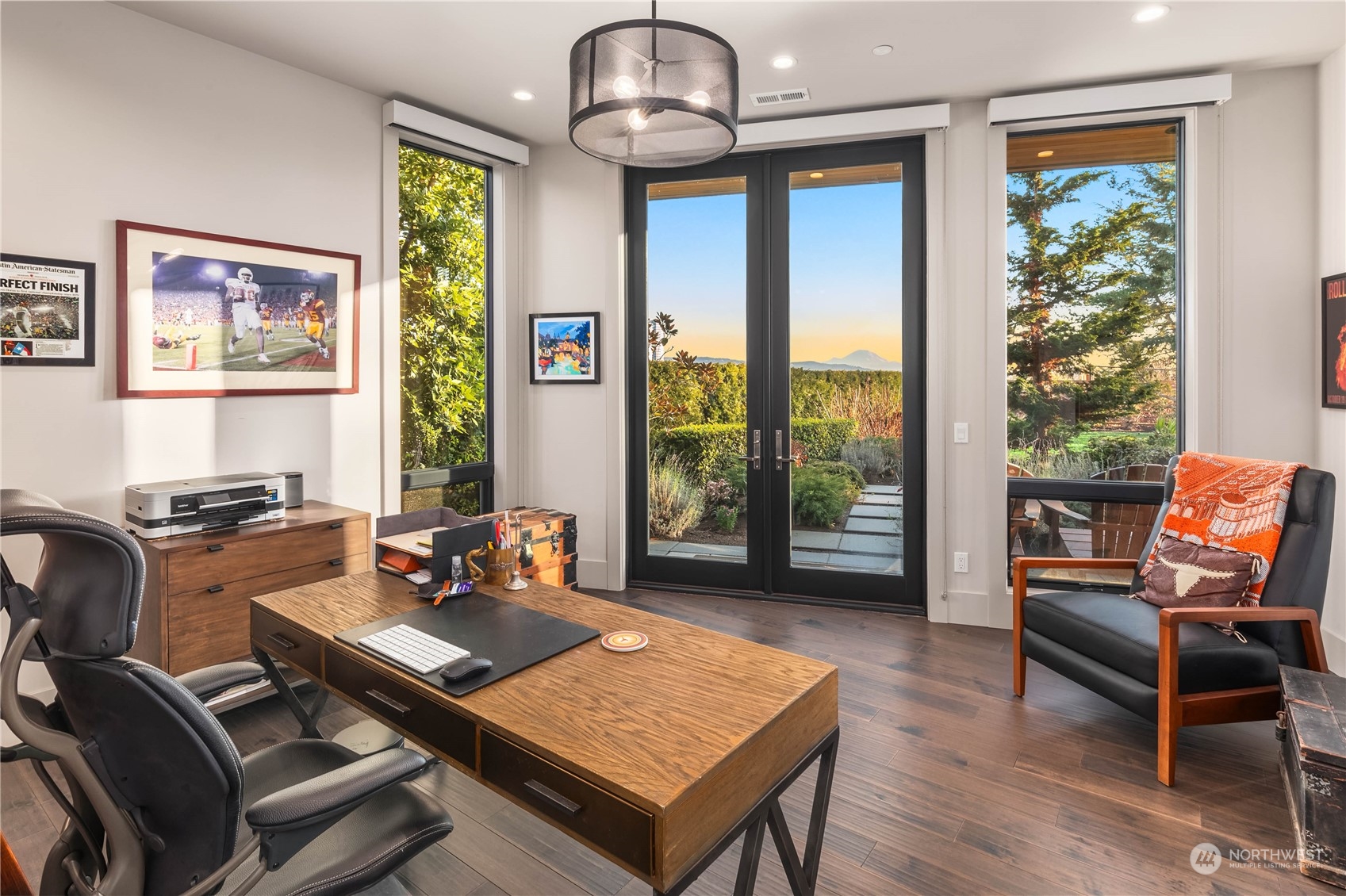 One of two offices, this one is centered to enjoy the Mt. Rainier views.