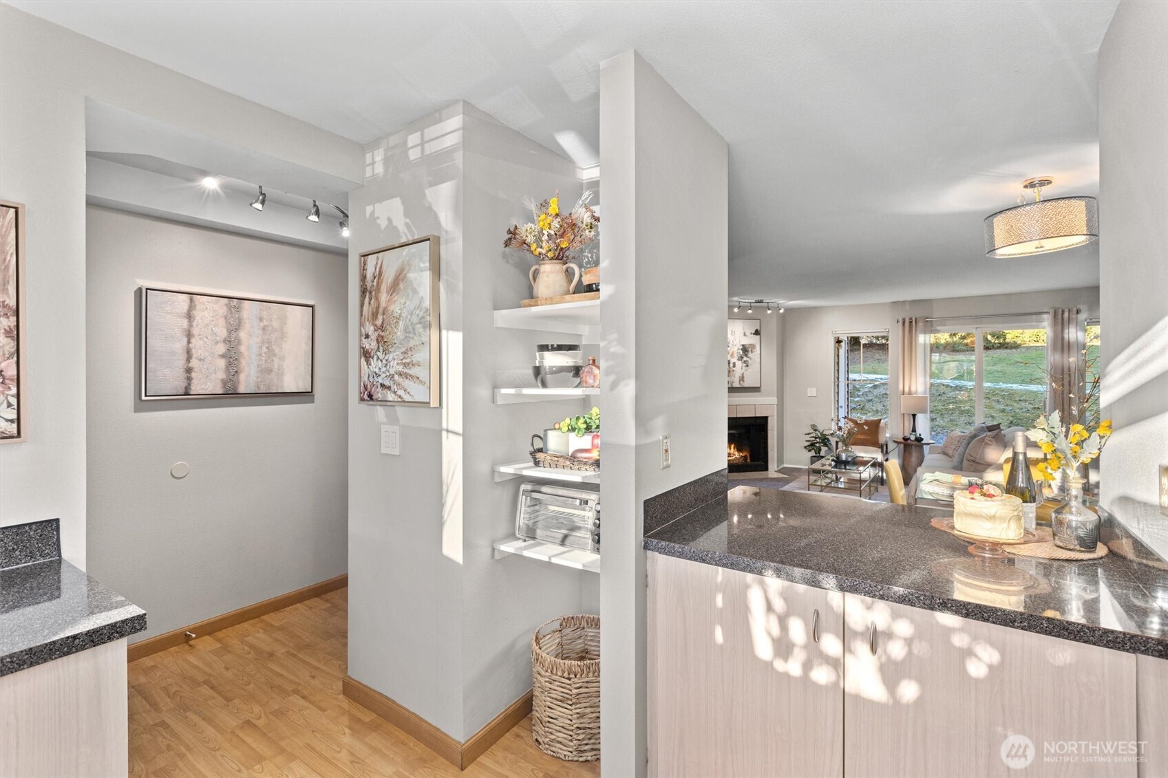 Kitchen located off the front door foyer