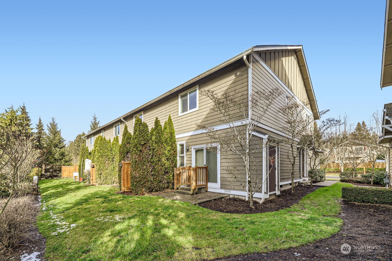 The rear yard and patio makes for a great BBQ spot