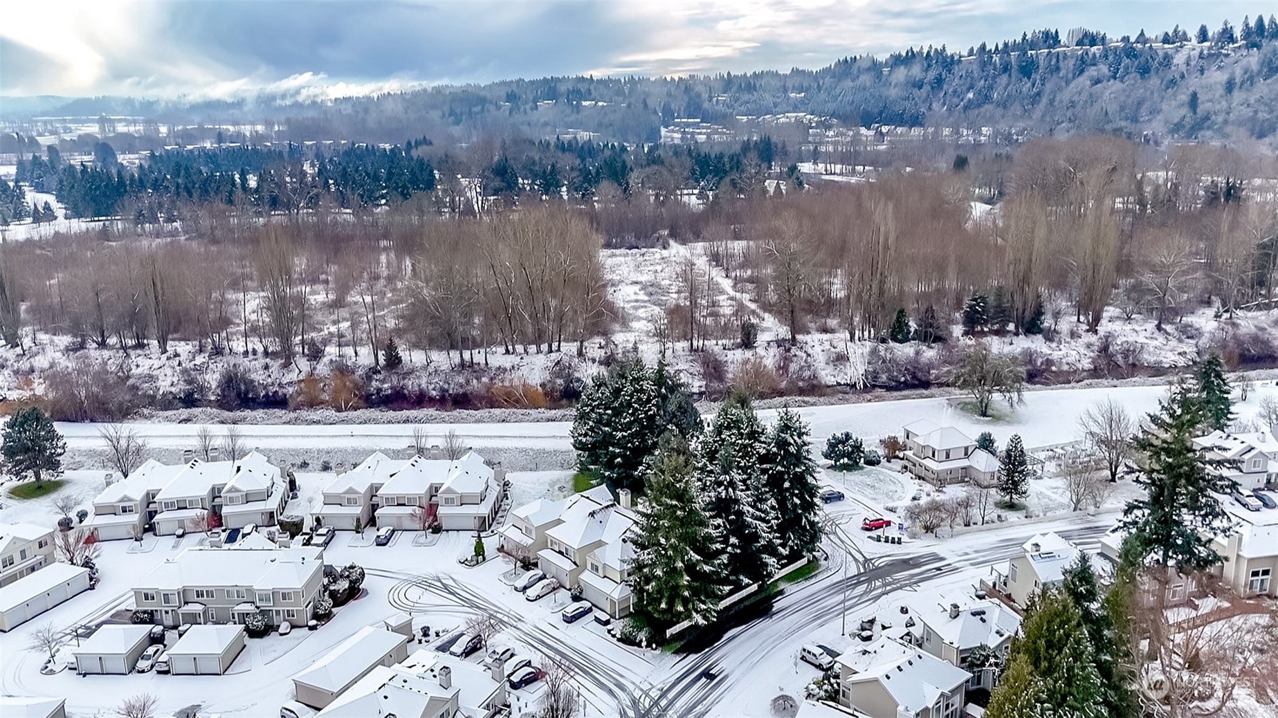 Aerial View Showing the Proximity to Green River and Green River Trail