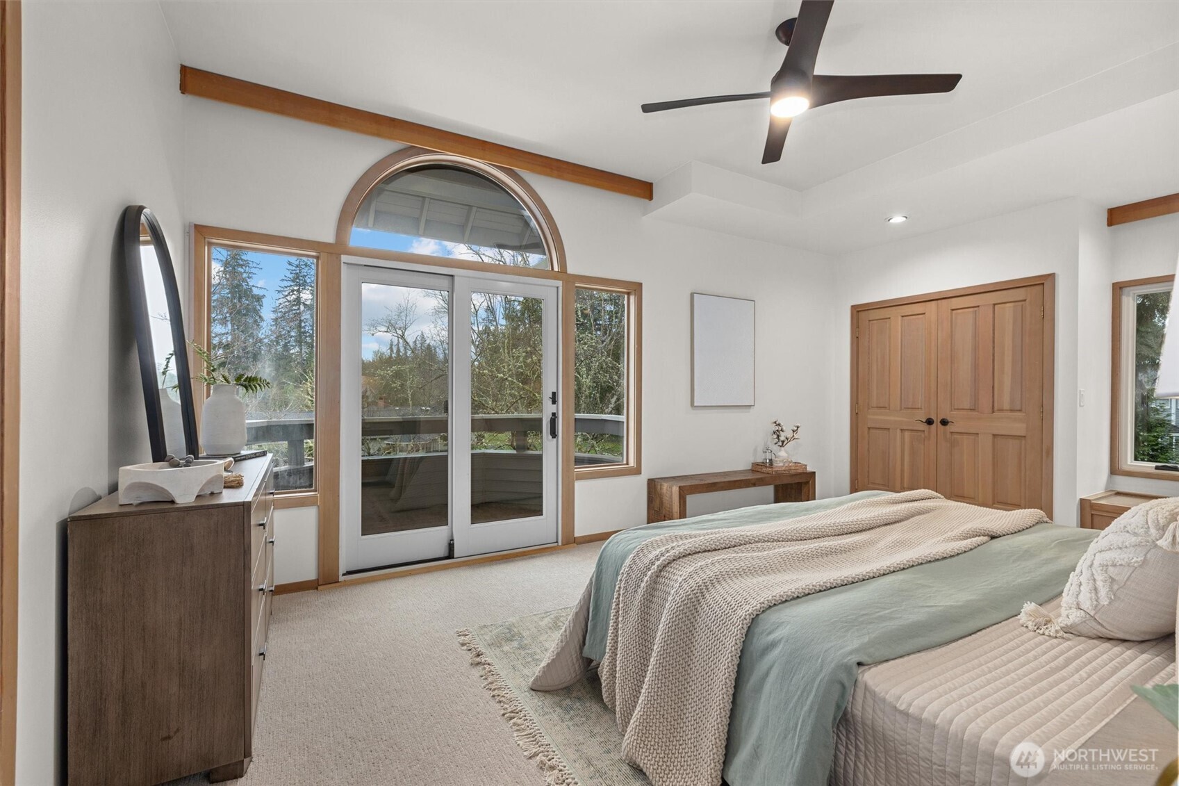 Enjoy your morning coffee while soaking in views of the property on the private patio.