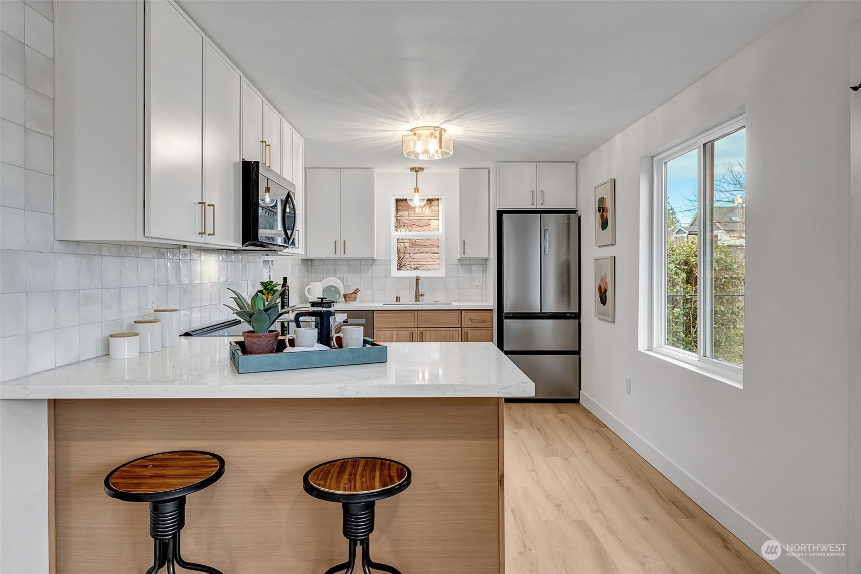 Open and smartly put together the new kitchen is delightful!