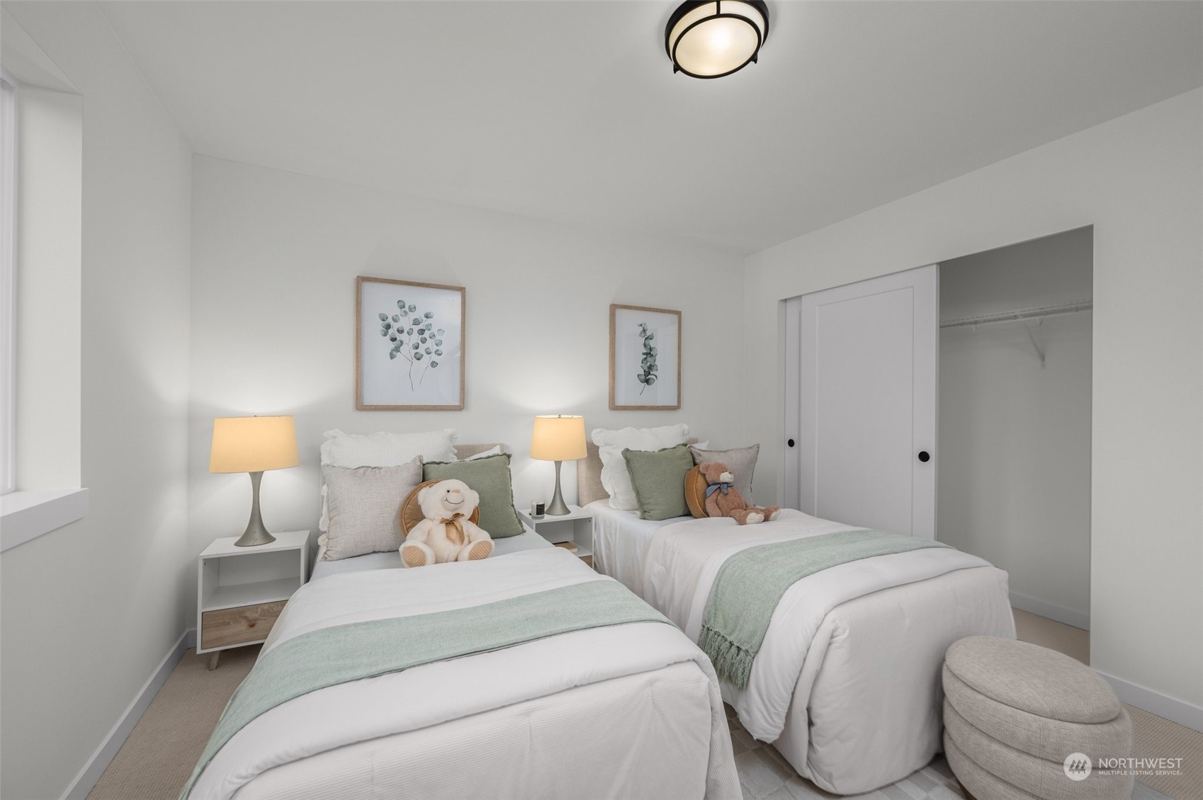 Your dream guest room or ultimate work-from-home setup awaits! With plush carpeting, a peaceful view, and a stylish workspace, this room is ready for anything.