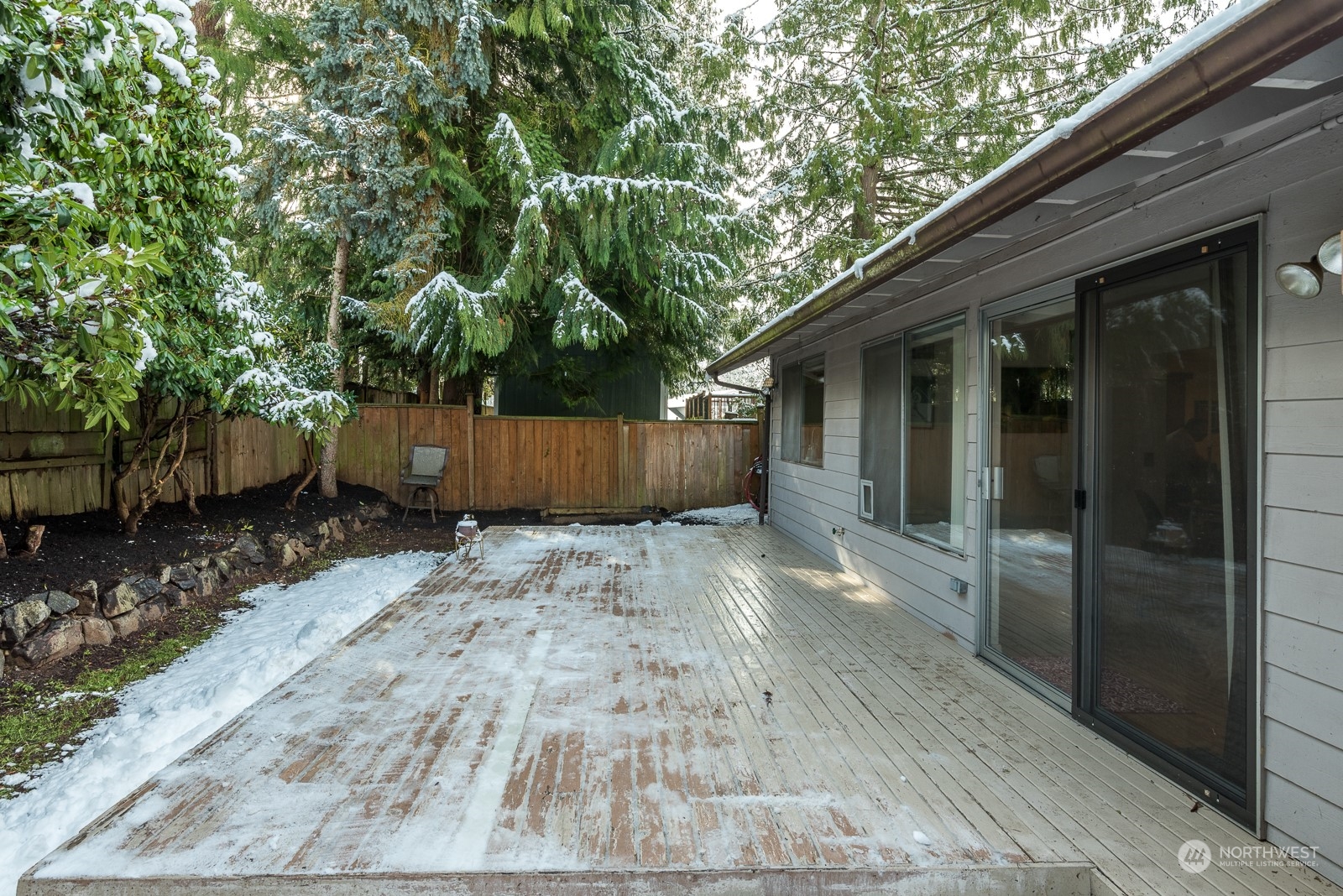 Fully-fenced backyard