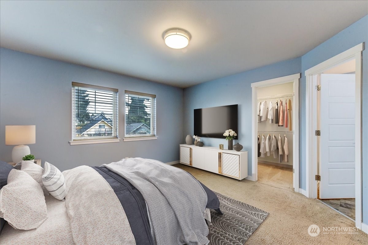 Virtual Staged Master Bedroom