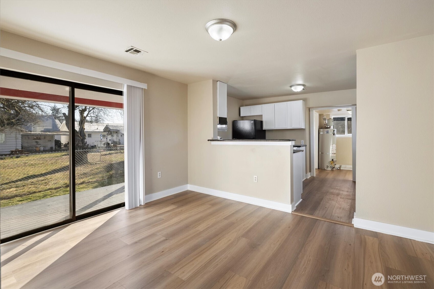 Dining Room with slider to side yard