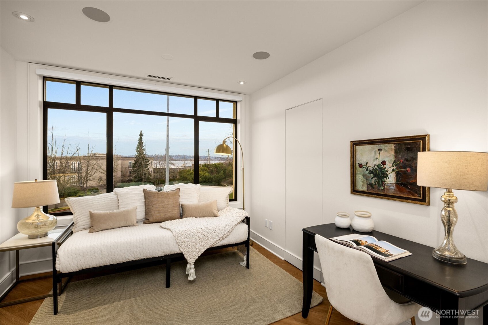 2nd bedroom has a tremendous view and can also function as an office.