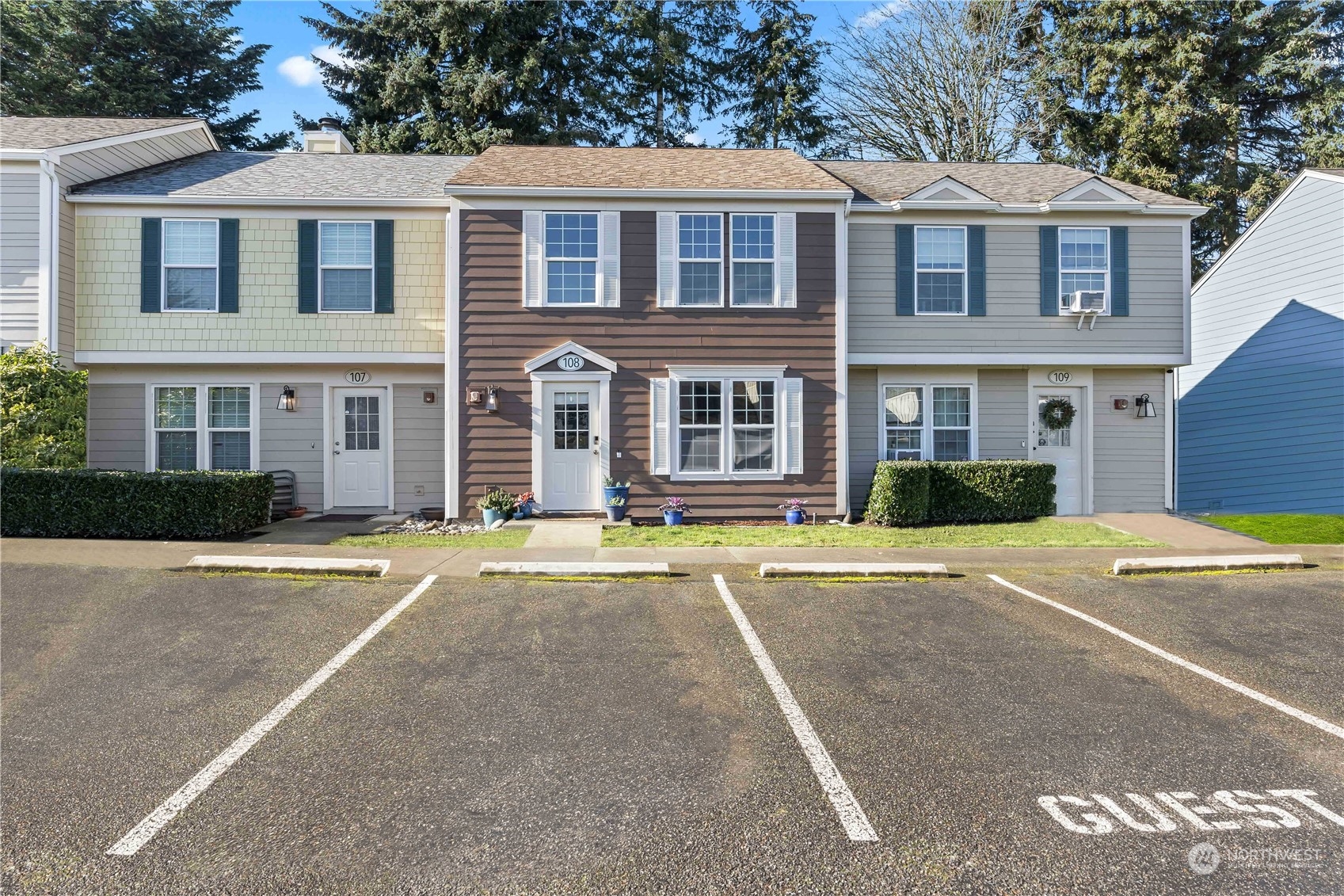 Dedicated parking in front of unit and plenty of guest parking