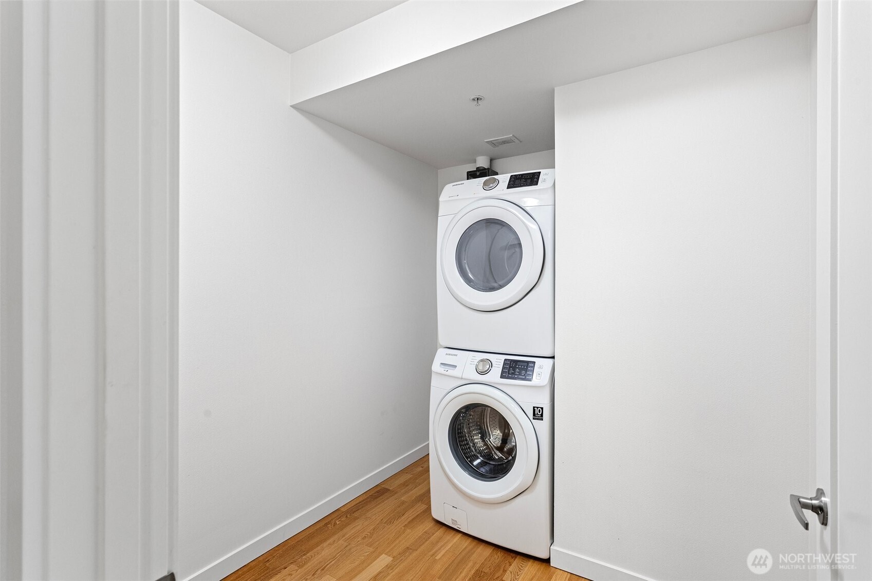 Oversized laundry room with extra space for storage