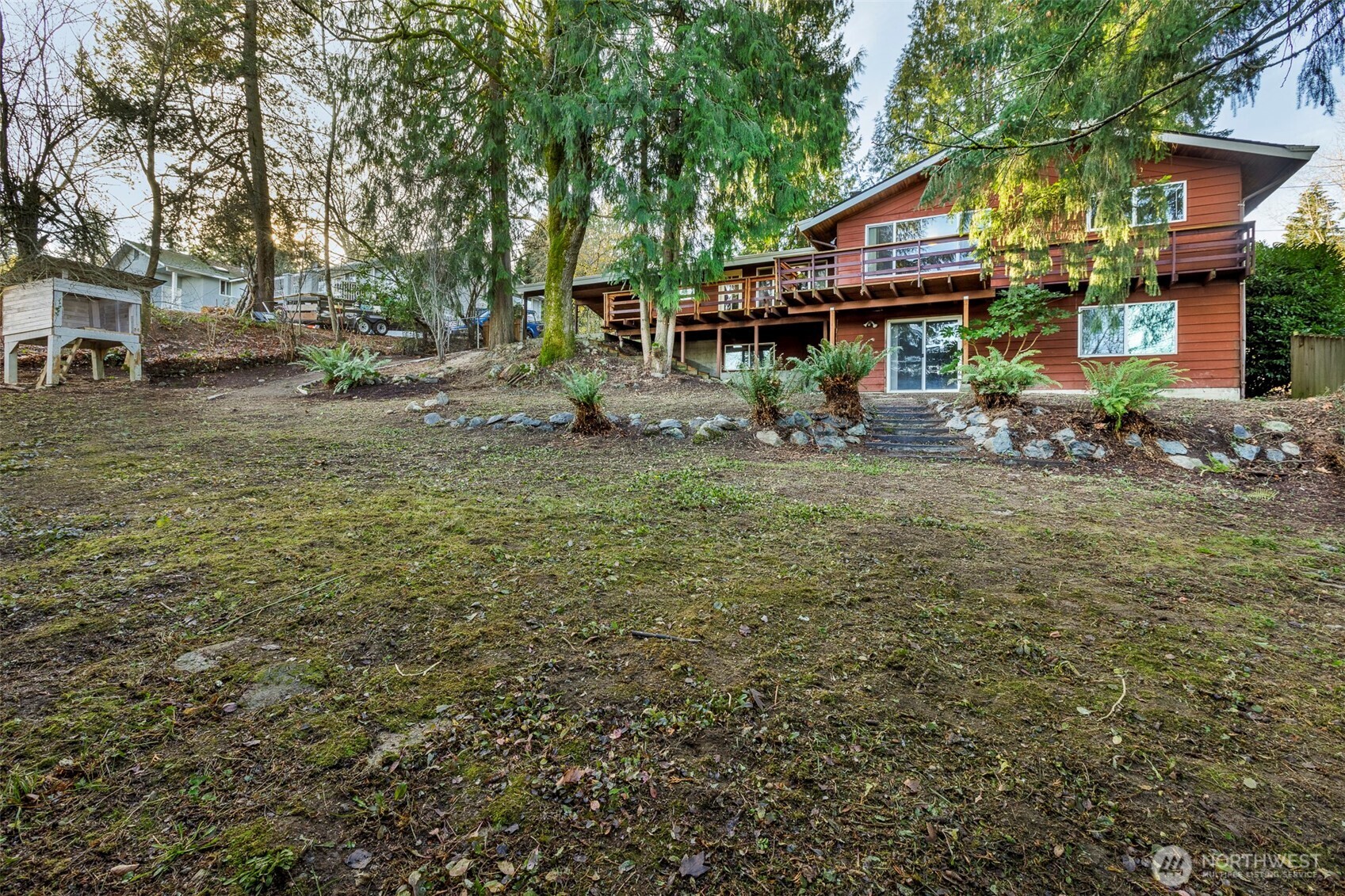 Backyard with Chicken Coop/Rabbit Hutch