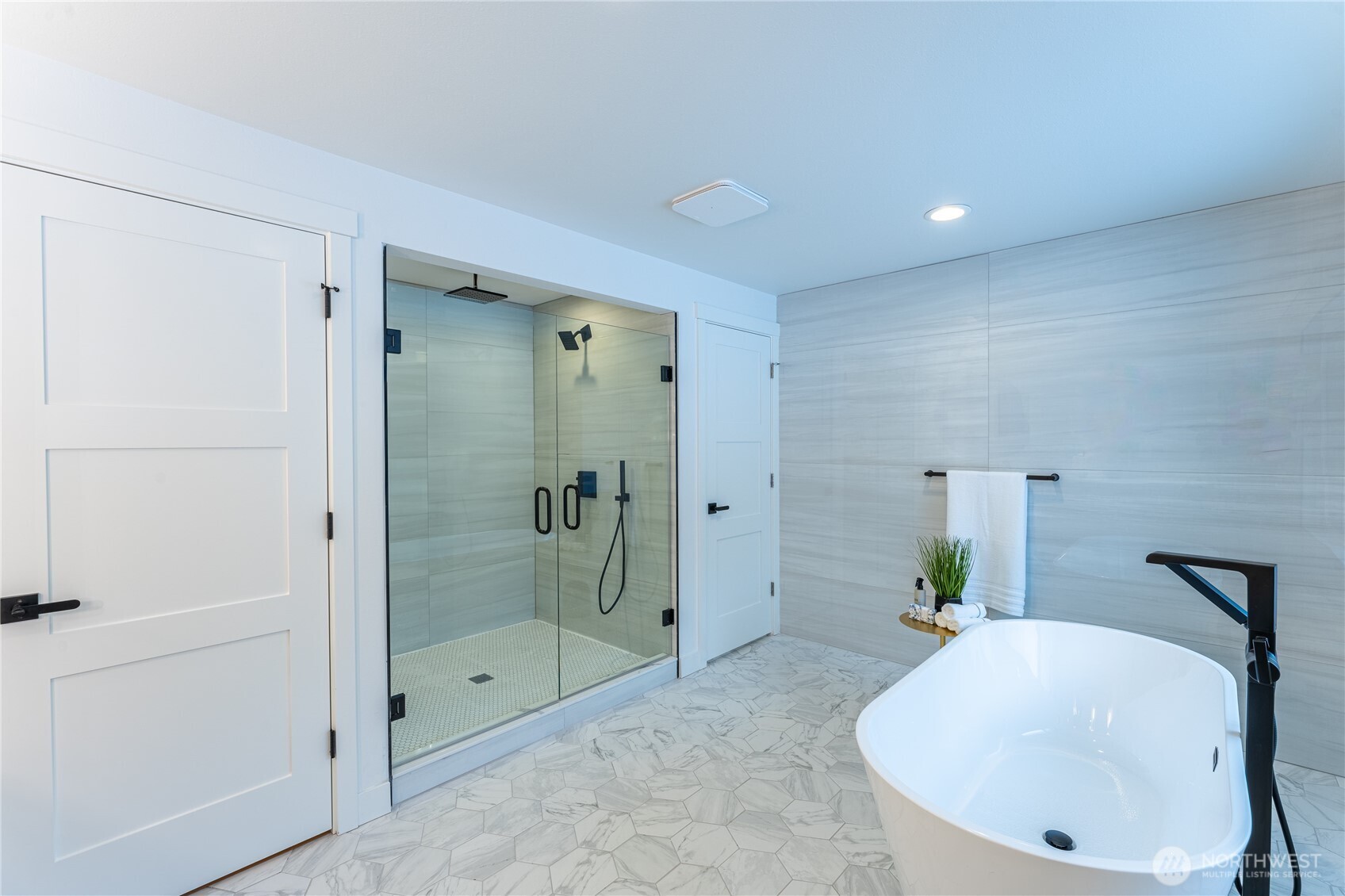 Primary bathroom with huge shower!