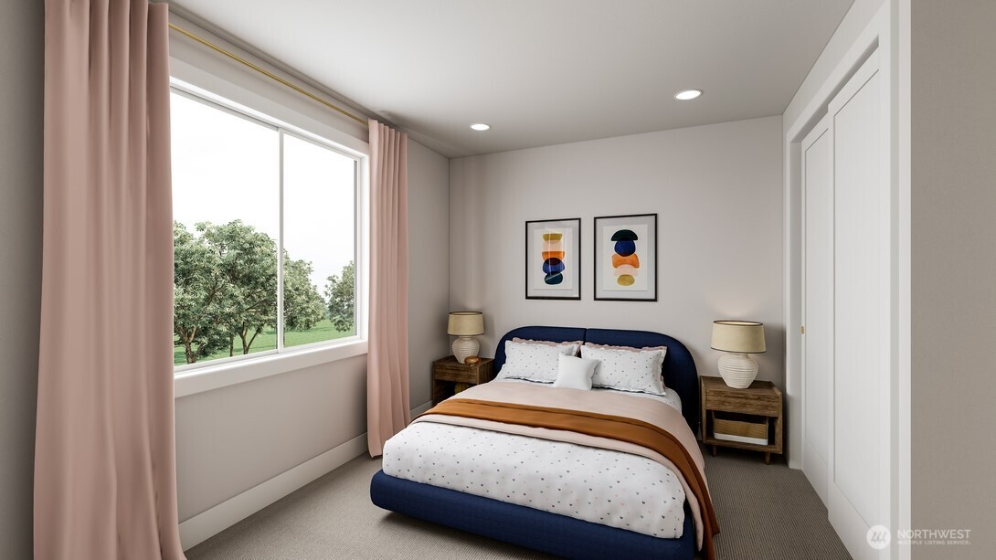 Bedroom-  Features and colors may vary. For marketing purposes only. This is a presale home