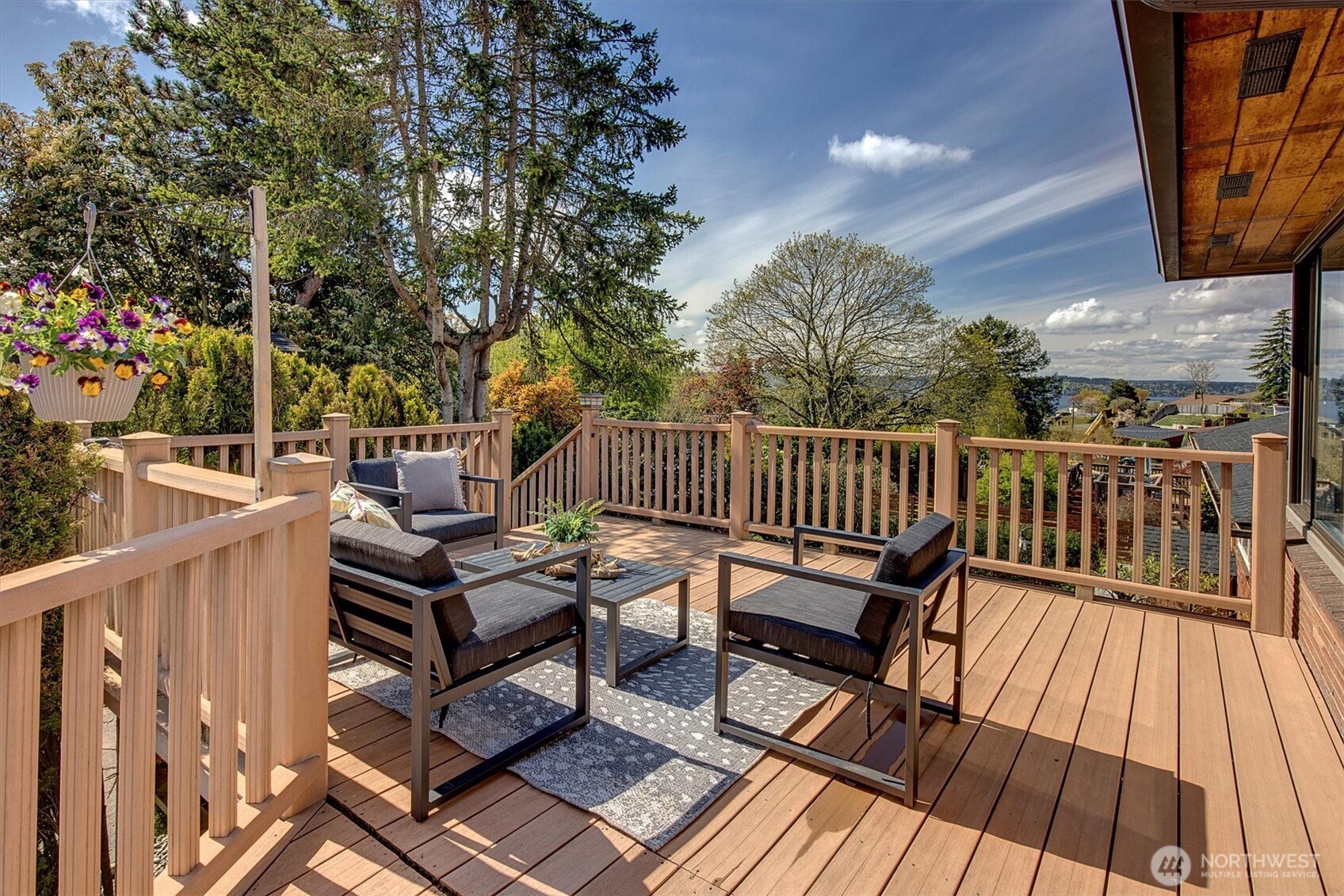 View from the deck looking west.