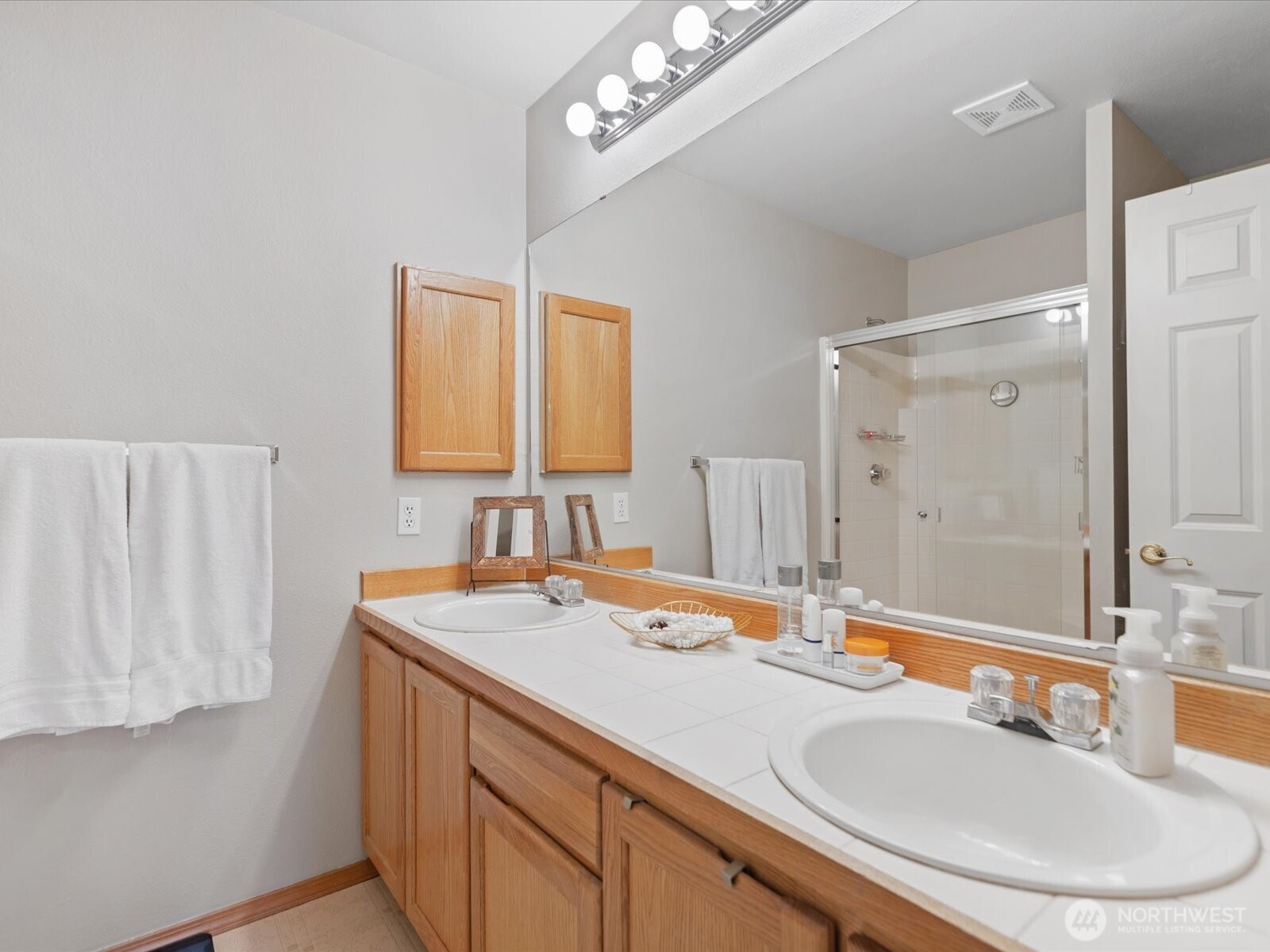 Primary bathroom with double vanity!