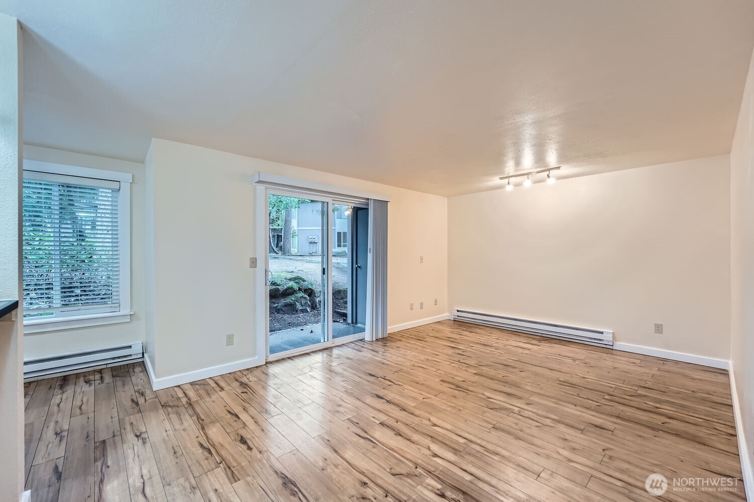 Living room and patio entrance.