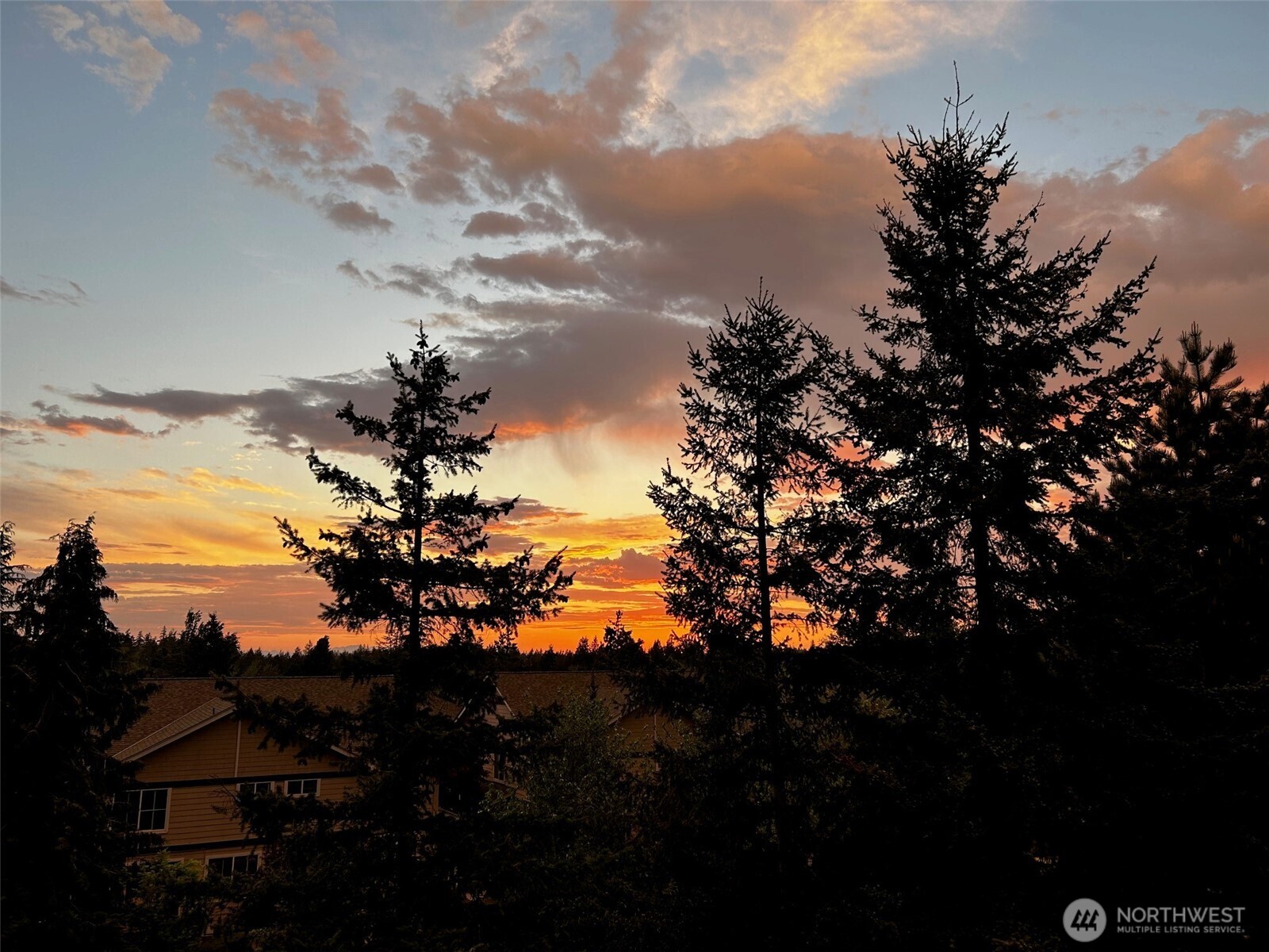 Private deck view at sunset. Beautiful!