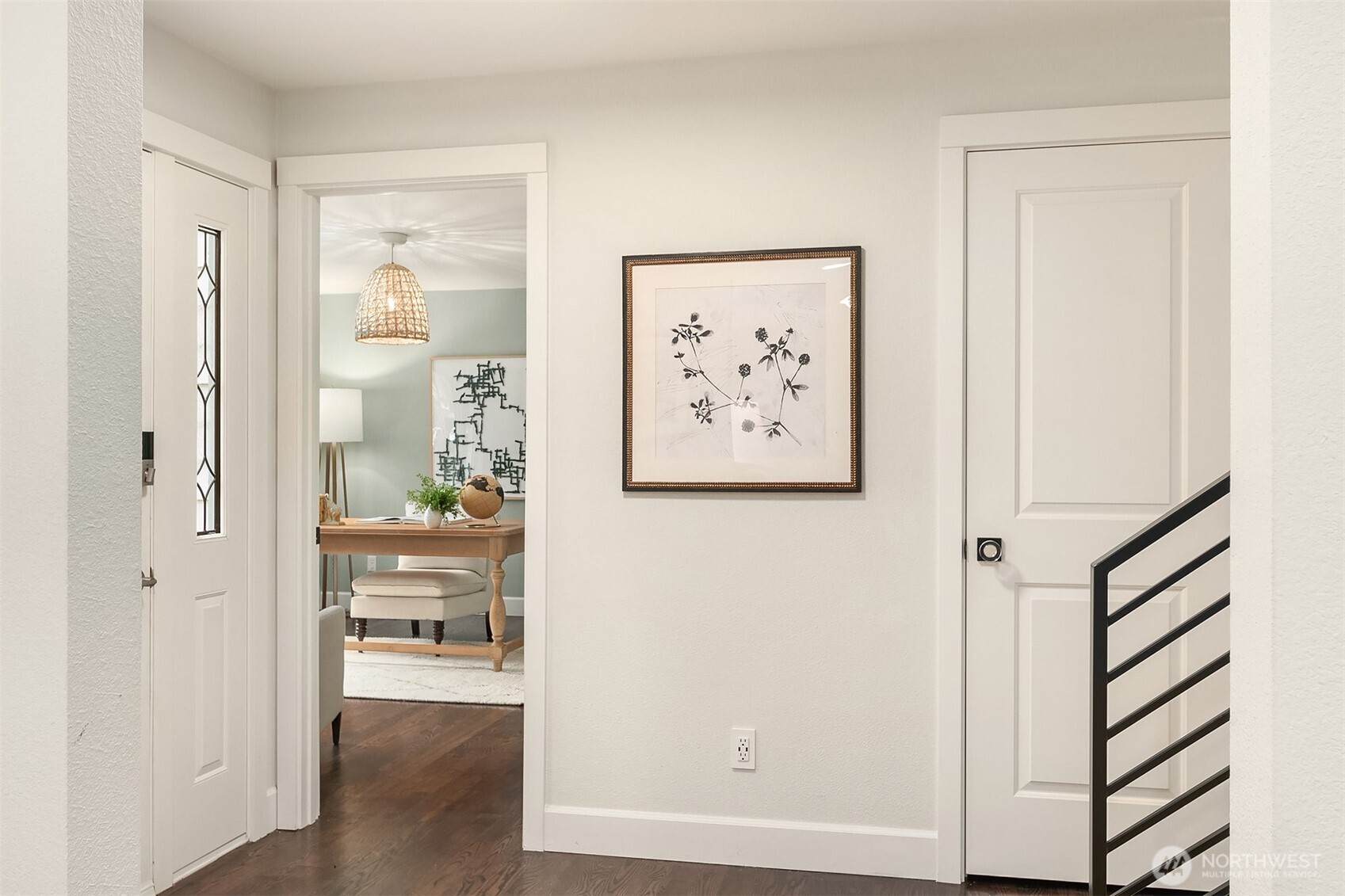 This is a versatile space for a home office or even a spare bedroom just off the foyer.