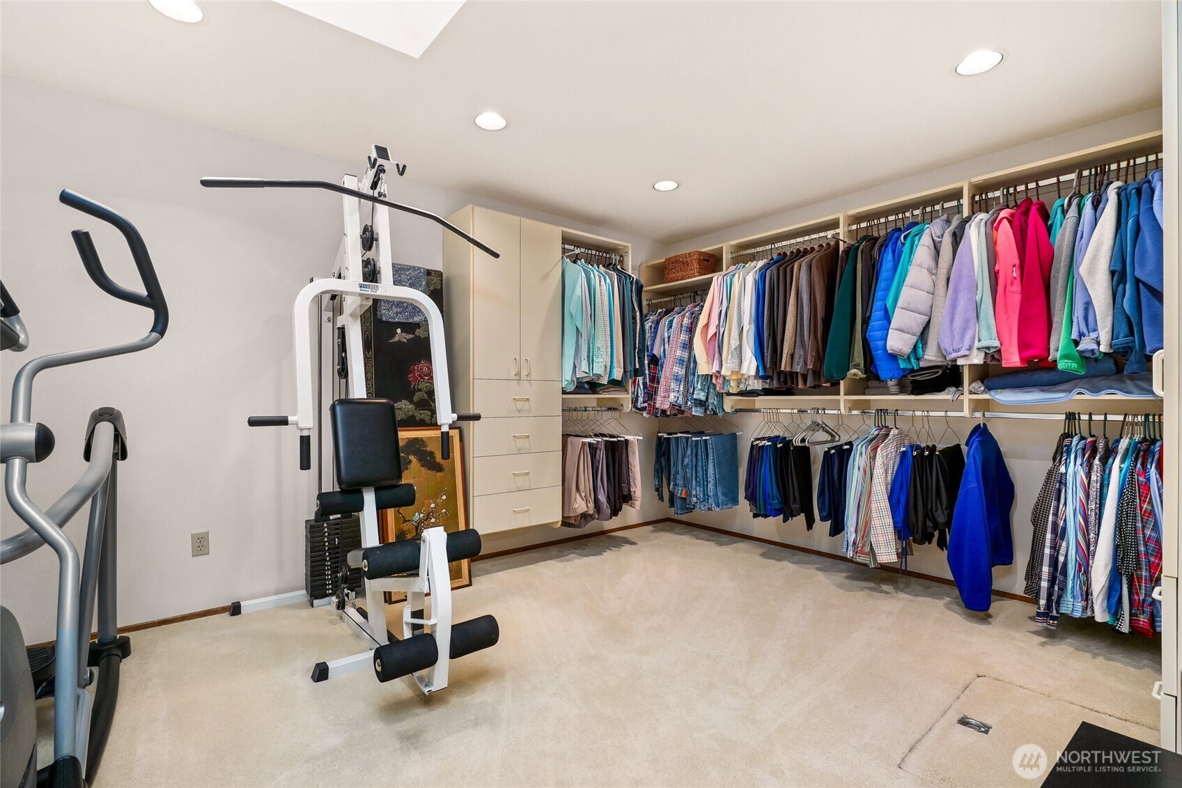 Primary Bedroom walk in closet.