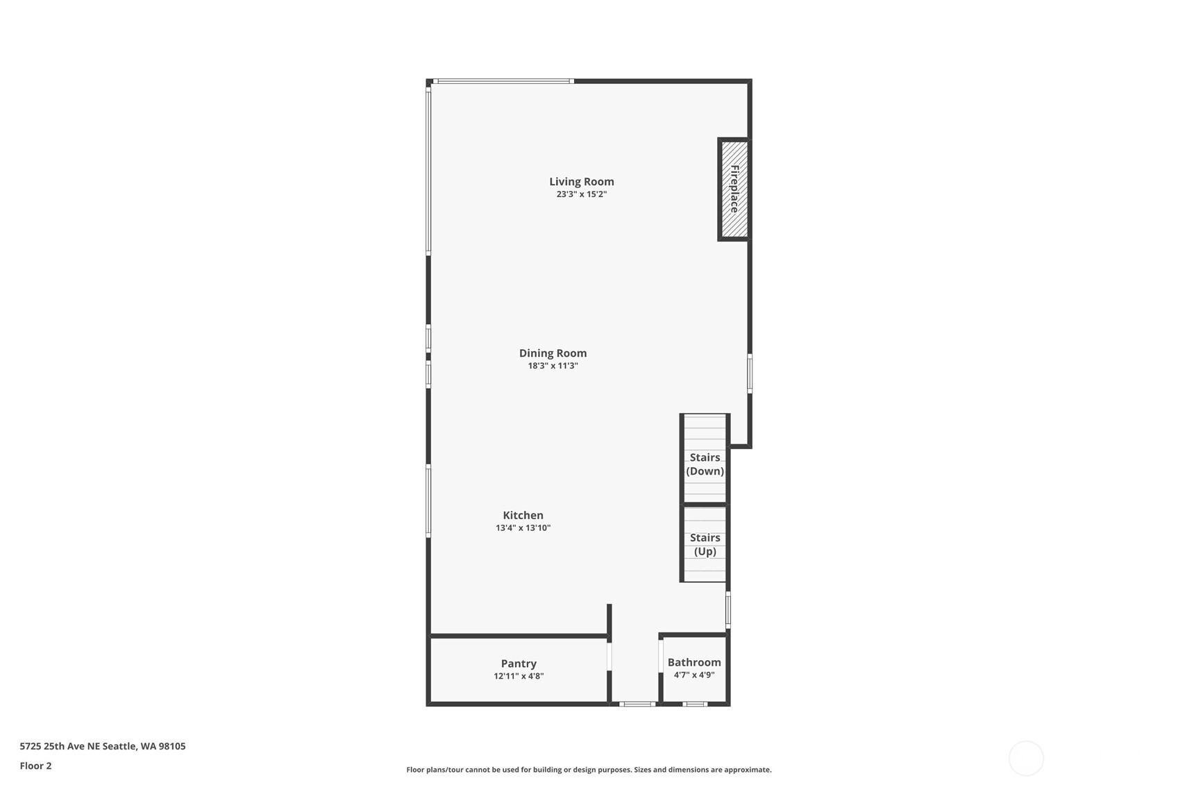 Main level floorplan.