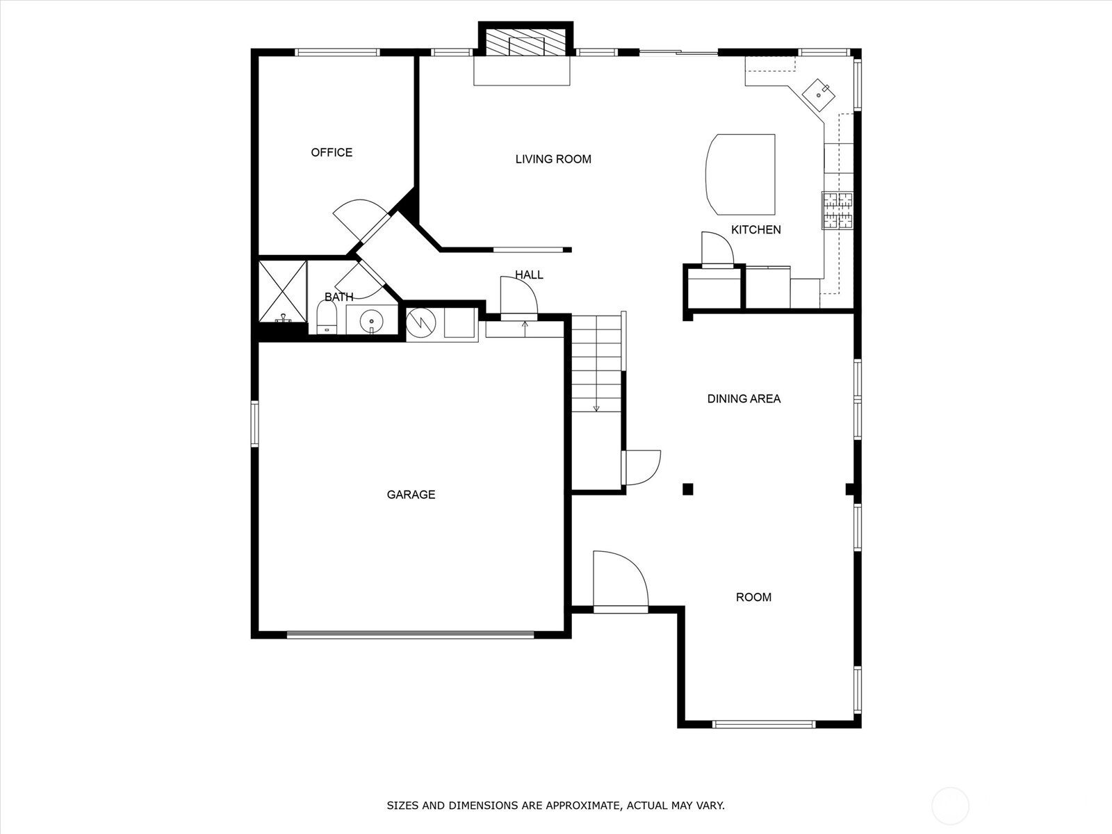 Main level floor plan