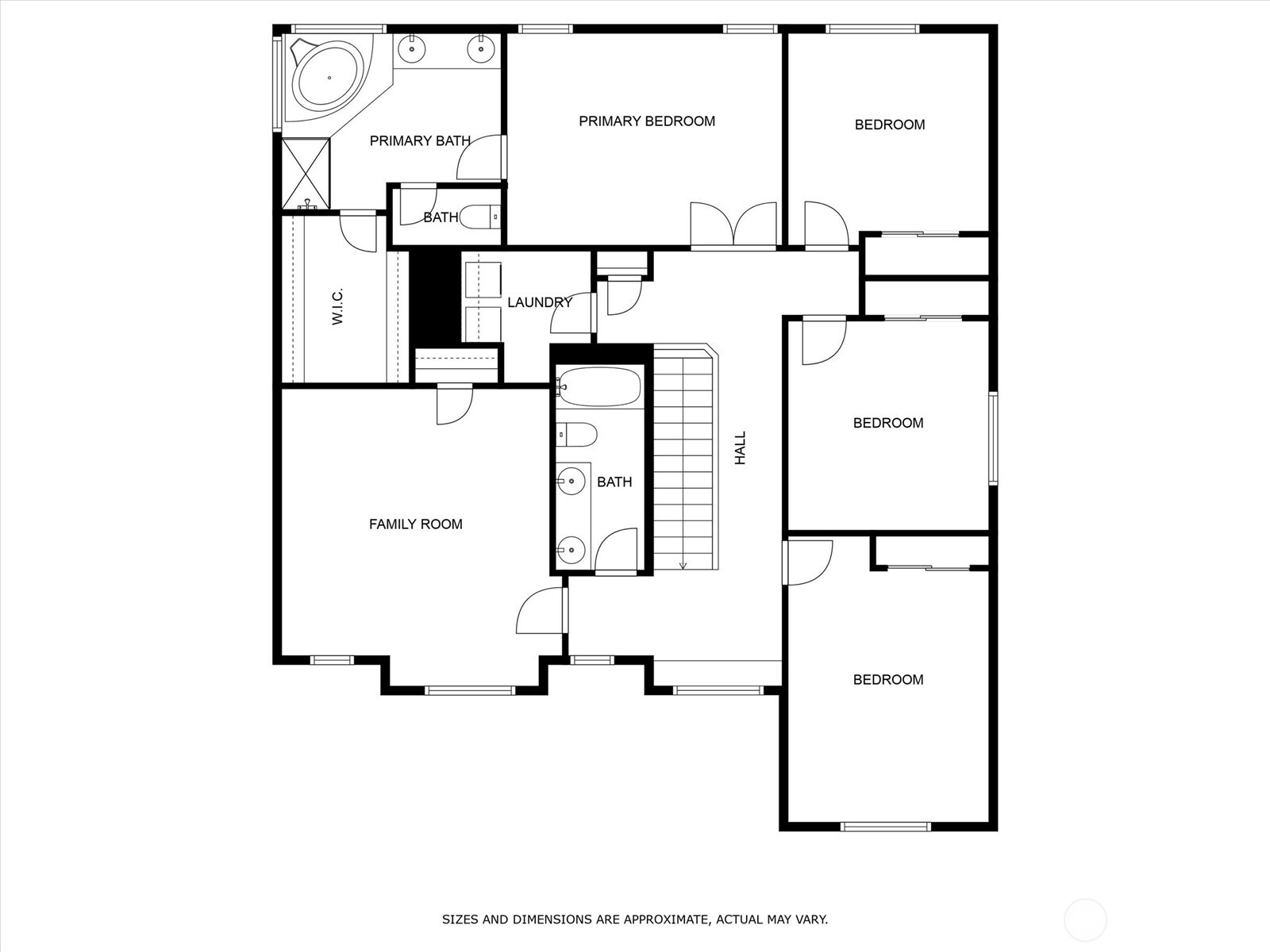 Upper level floor plan