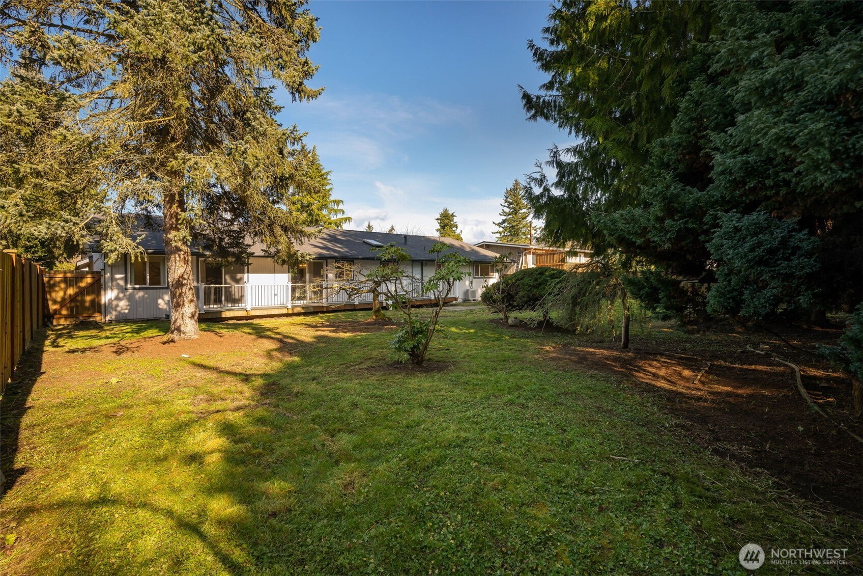 Private backyard with amazing south facing sun, and plenty of room.