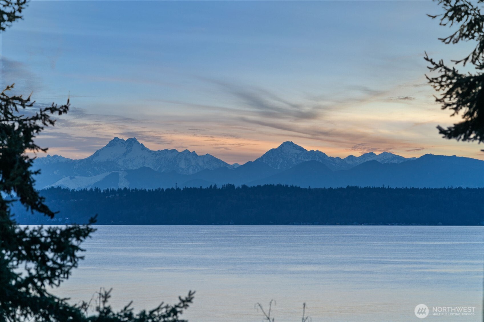 Puget Sound and Olympic Mountain views.