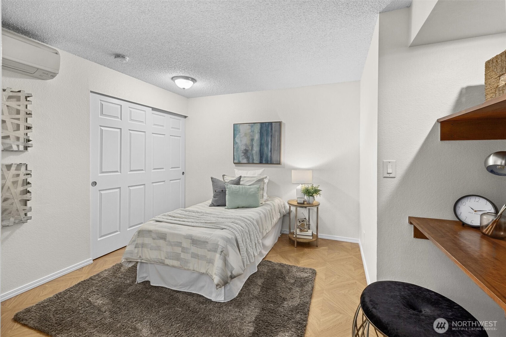 Bright and airy second bedroom.