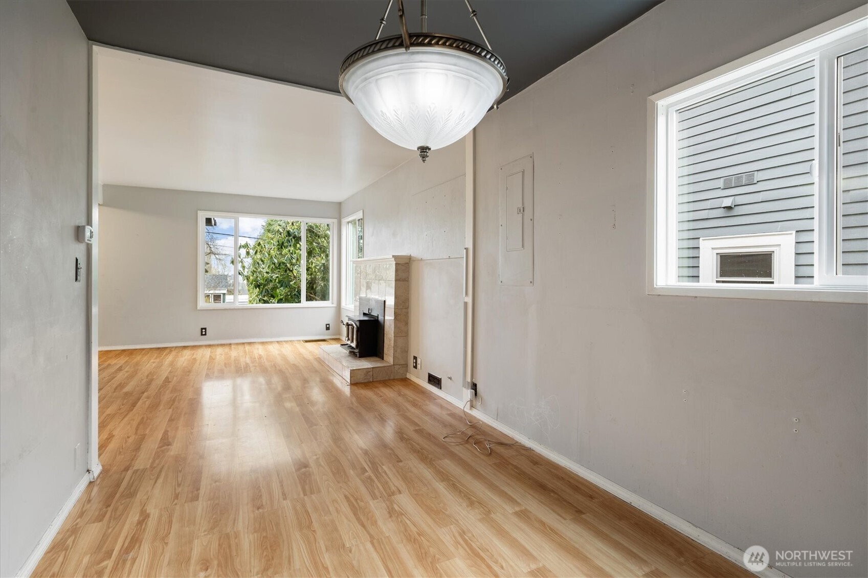 View from dining room toward living room