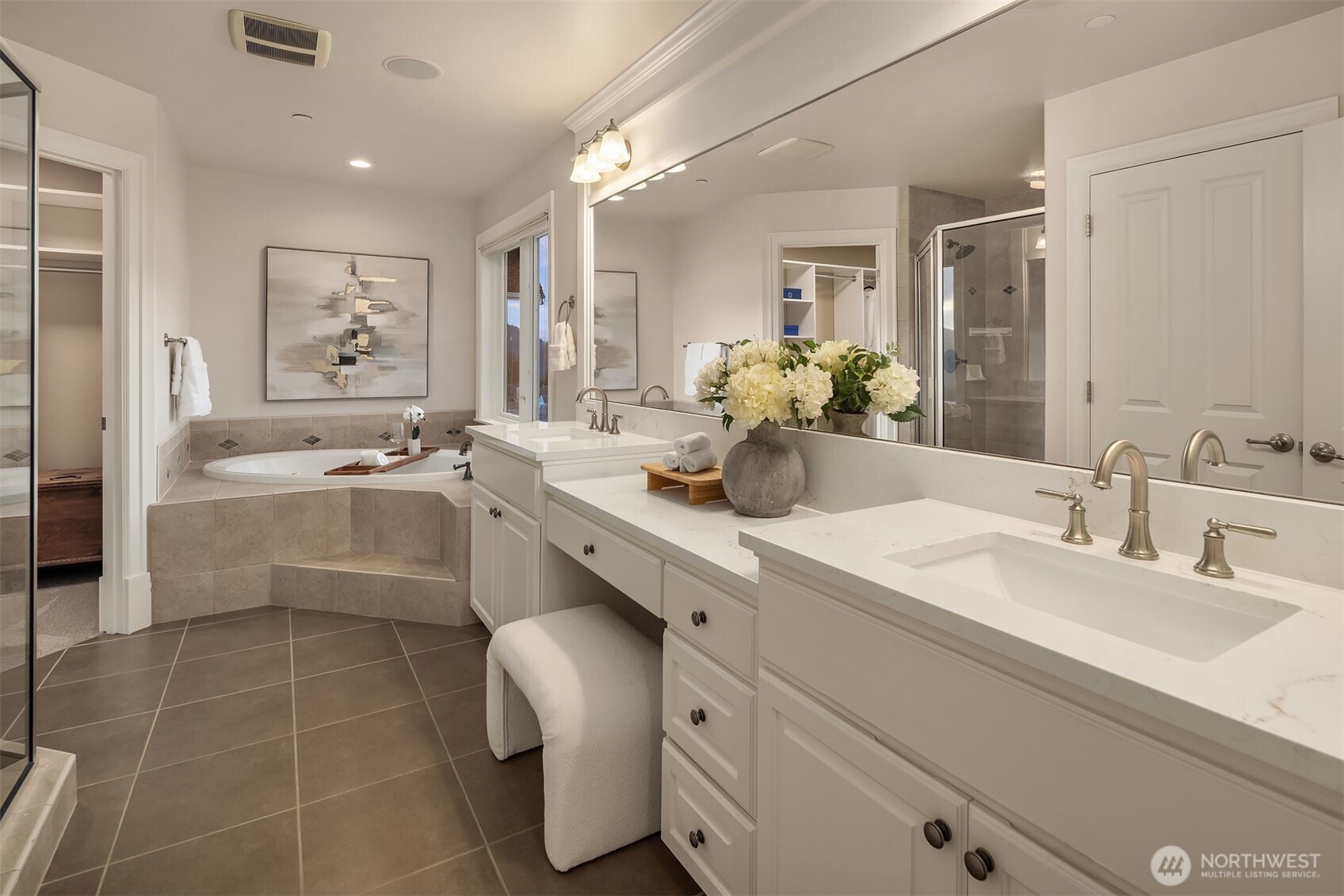 Luxury awaits in this beautiful Primary suite bath.