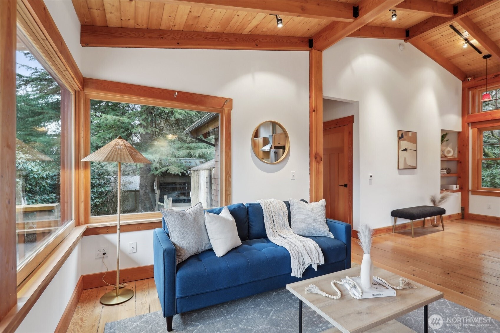 Large windows to soak up the secluded backyard view.