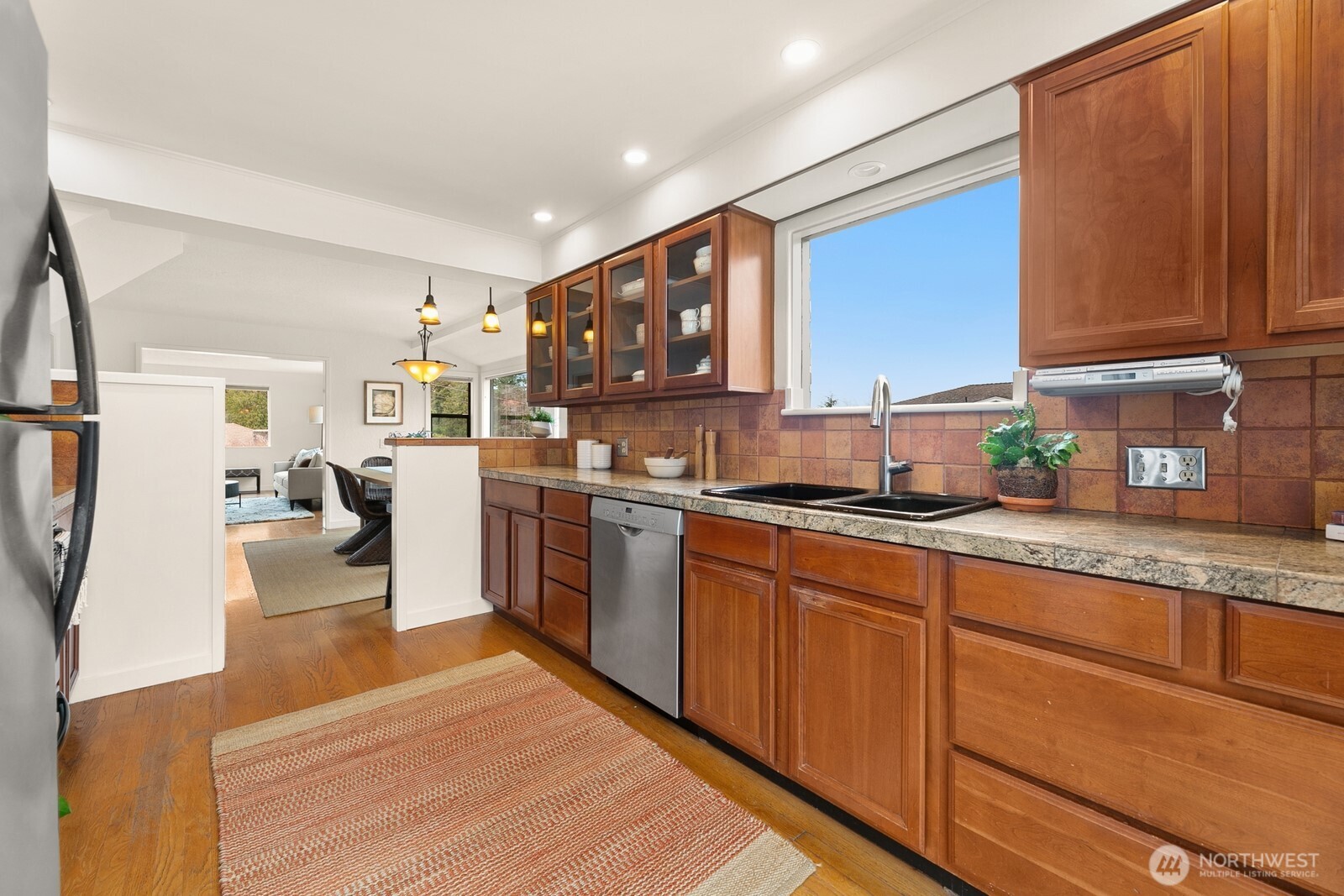 Large dining room is the heart of the home