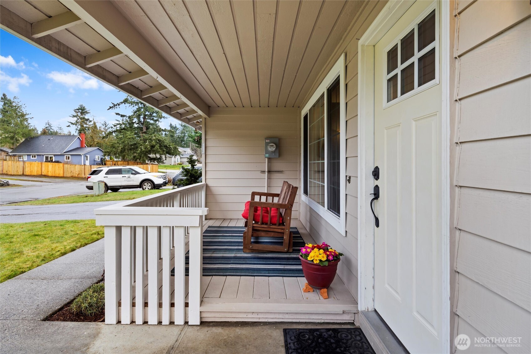 Welcoming covered porch