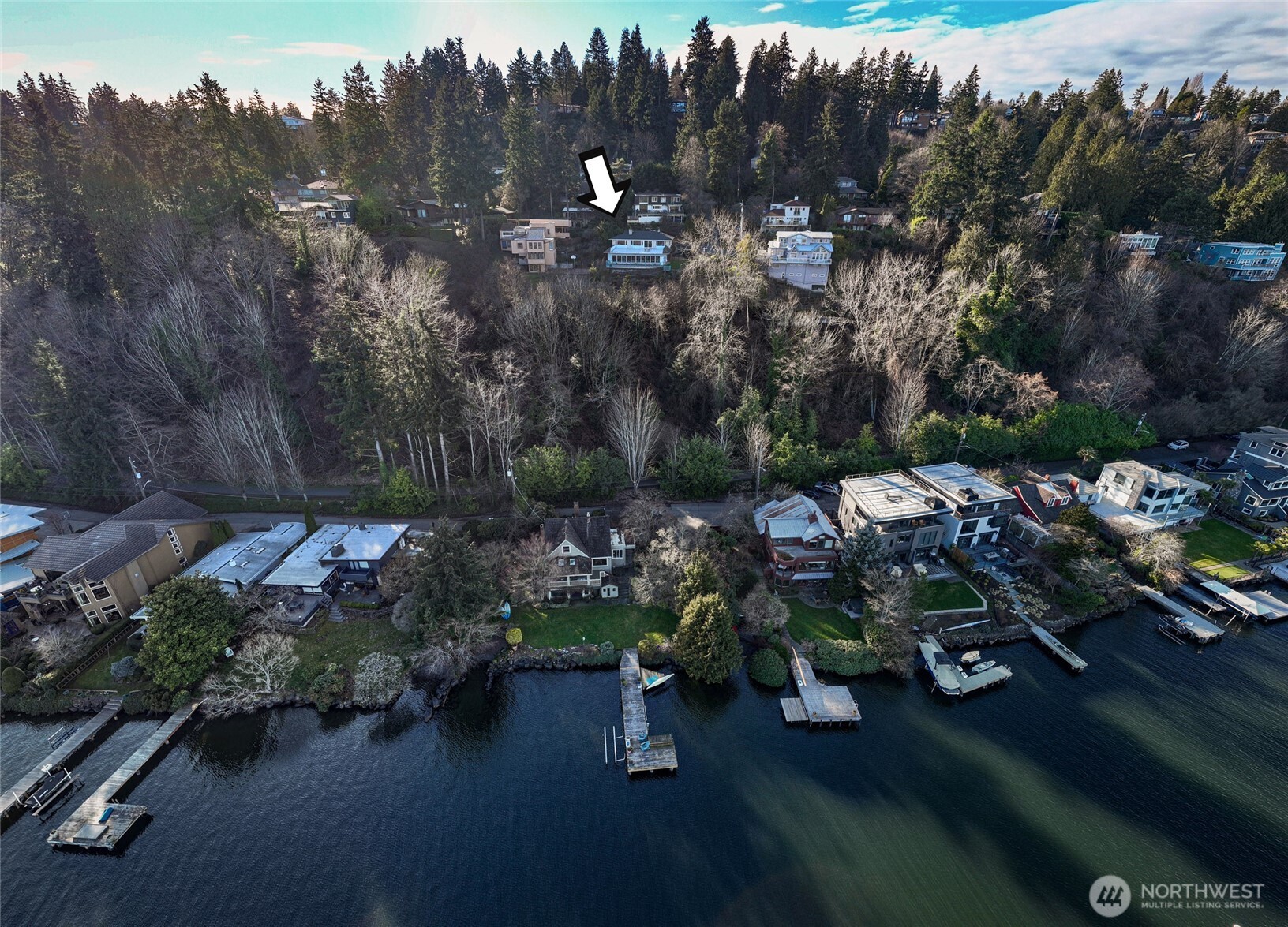 Nestled above the lake & Burke-Gilman Trail offering unobstructed views!