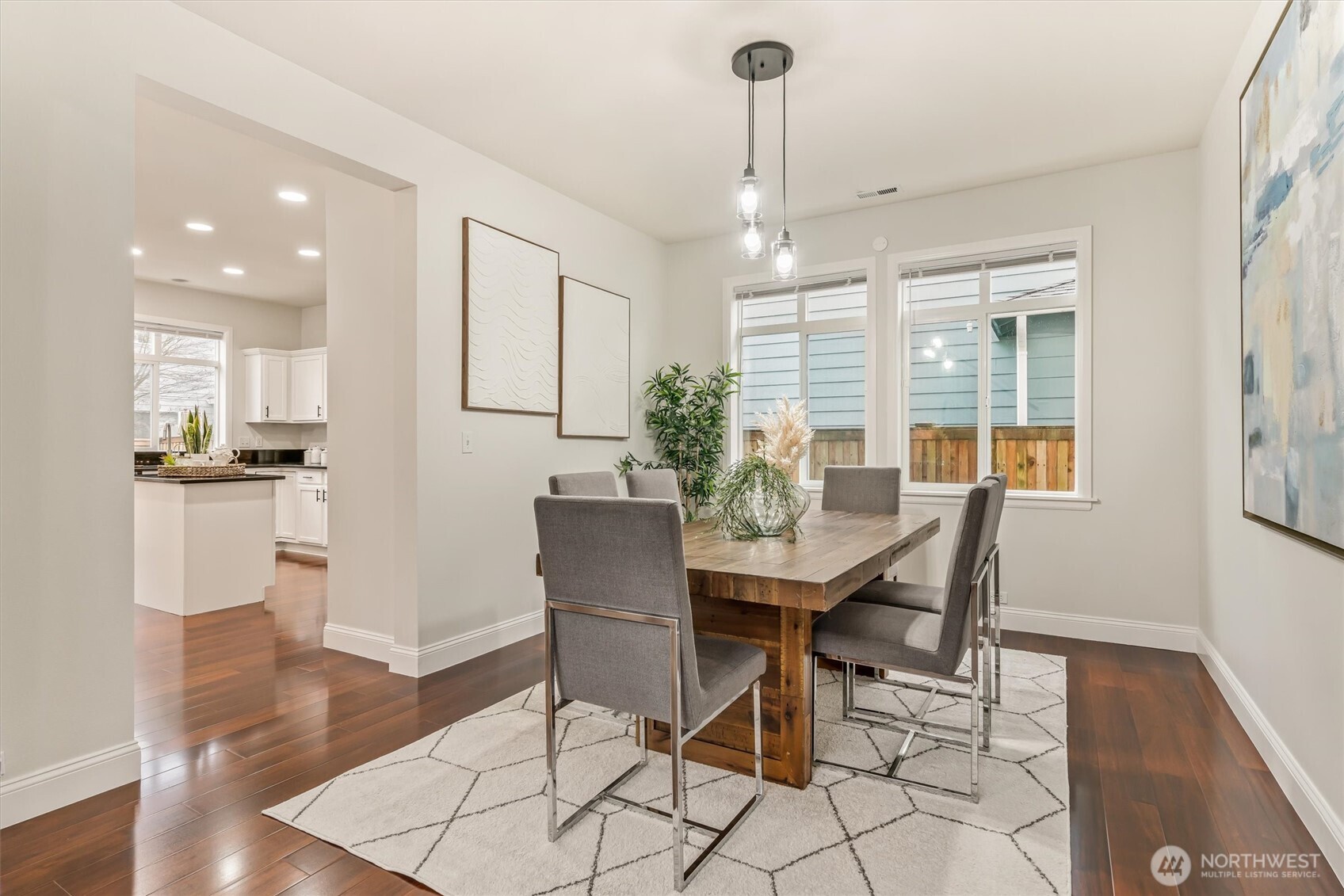 Formal Dining Room just off the kitchen