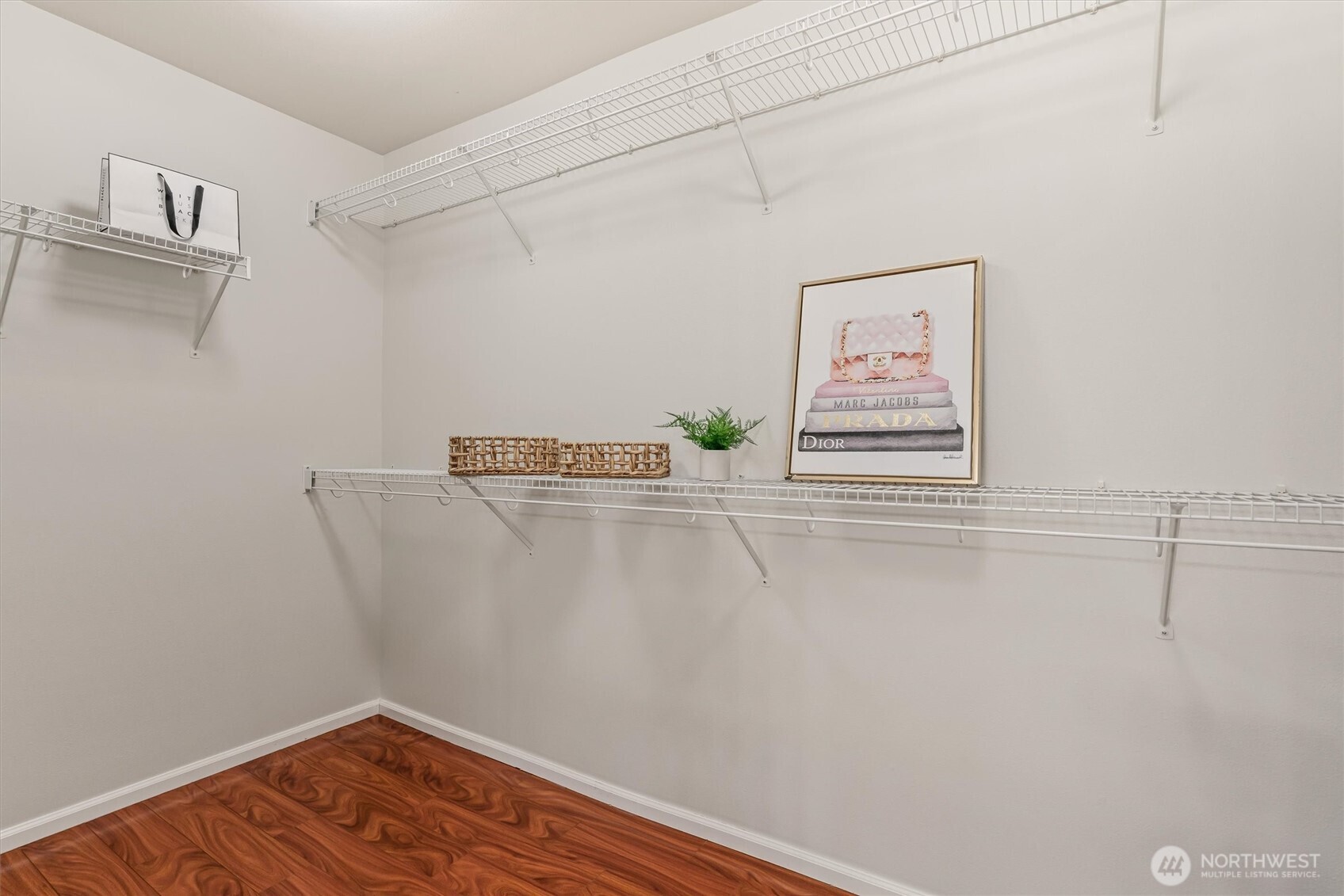 Tons of storage in the walk in closet just off the primary bedroom