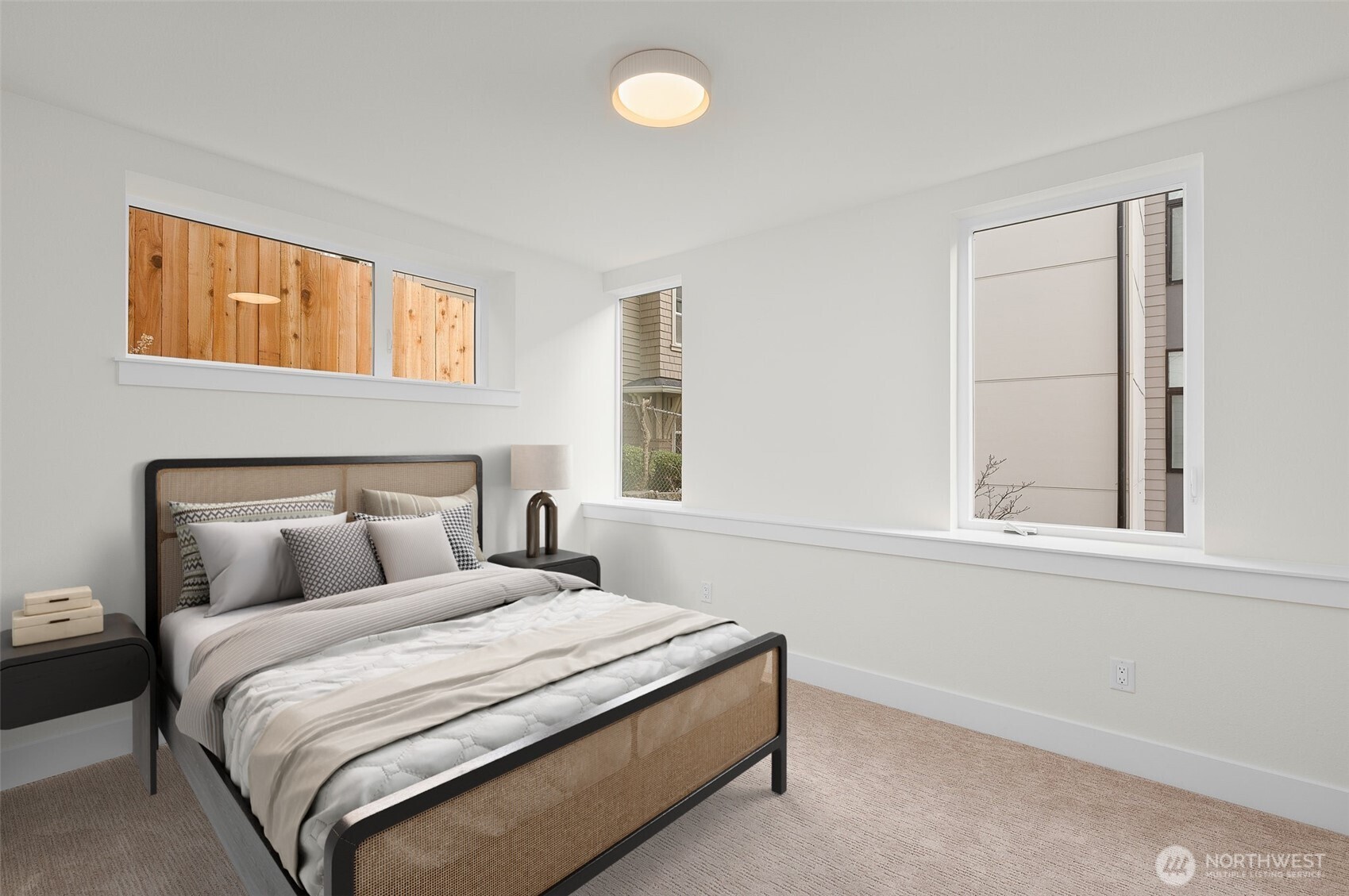 The entry-level guest bedrooms are accompanied by a full bathroom.