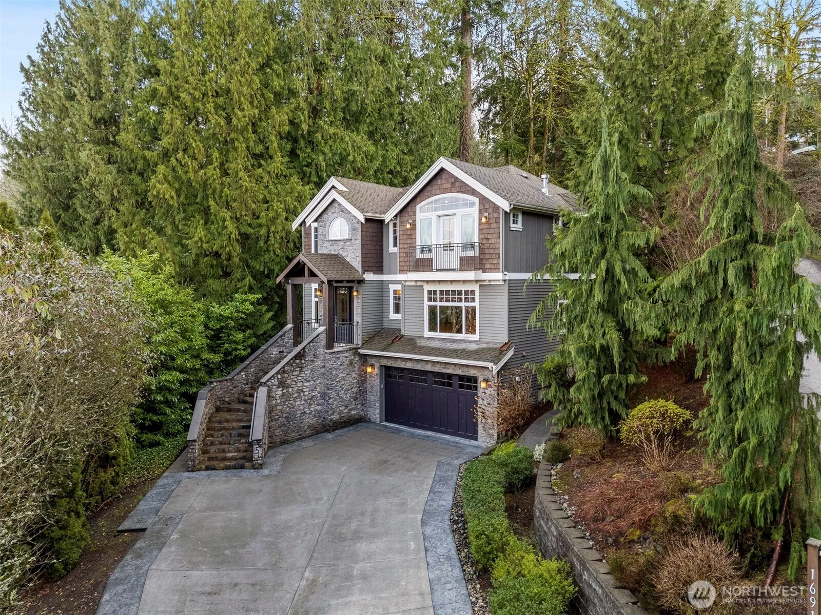 This custom home is perfectly positioned on a lush private lot.