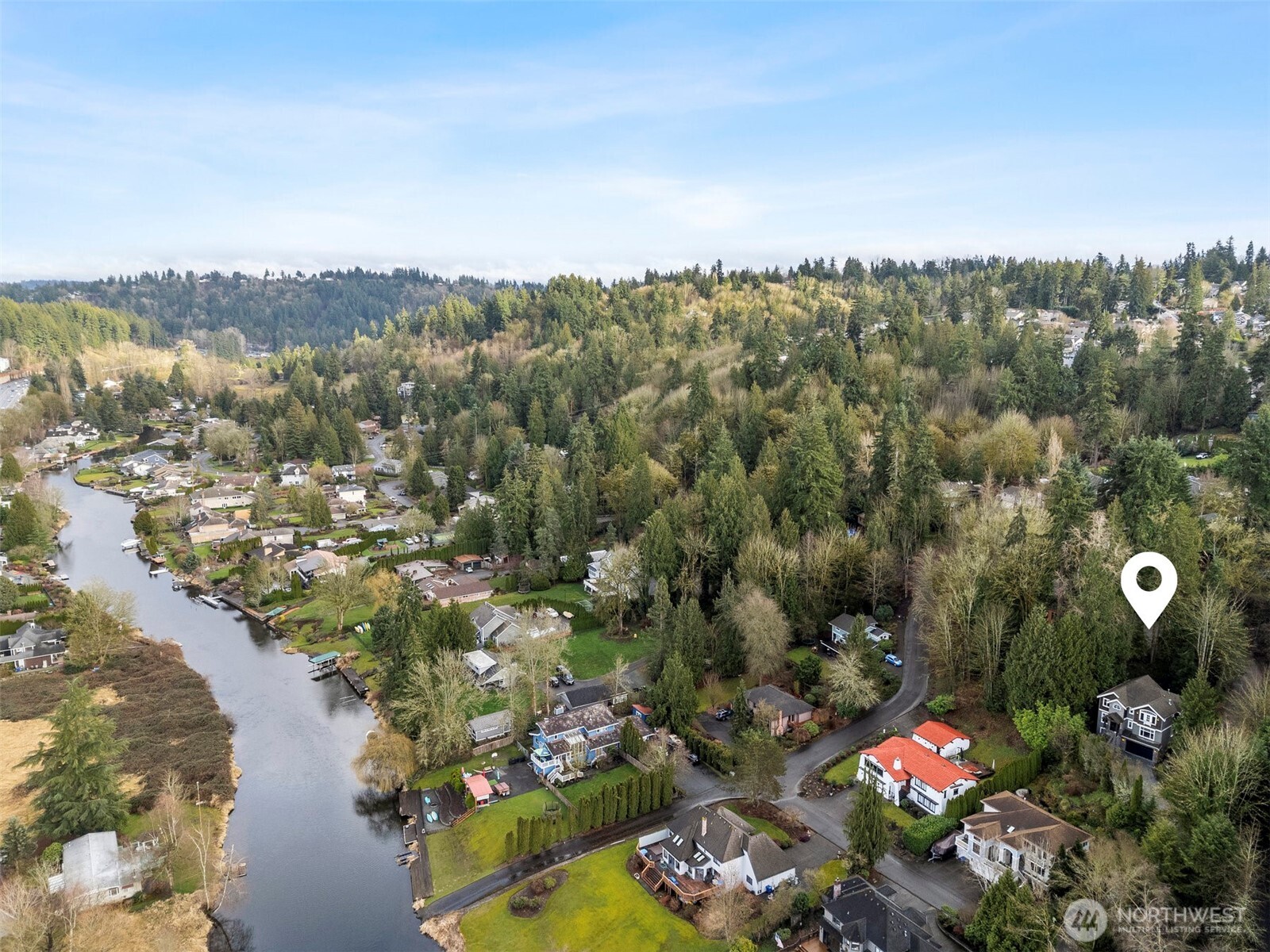 Located in a quiet community on a private cul-de-sac road.