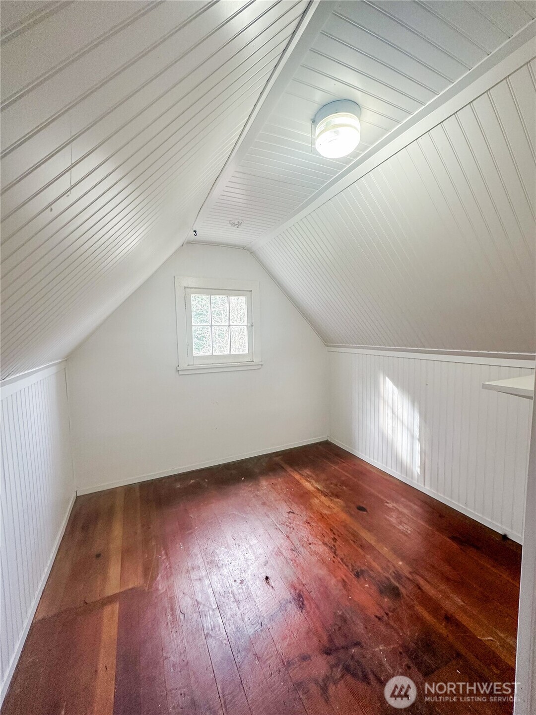 Closet space off bedroom