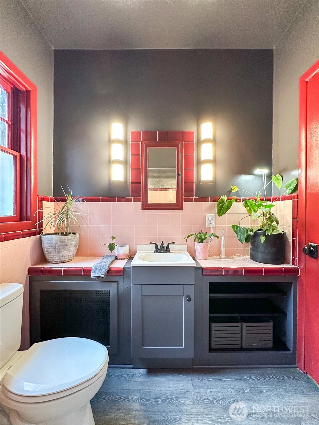 Restored tile in bathroom