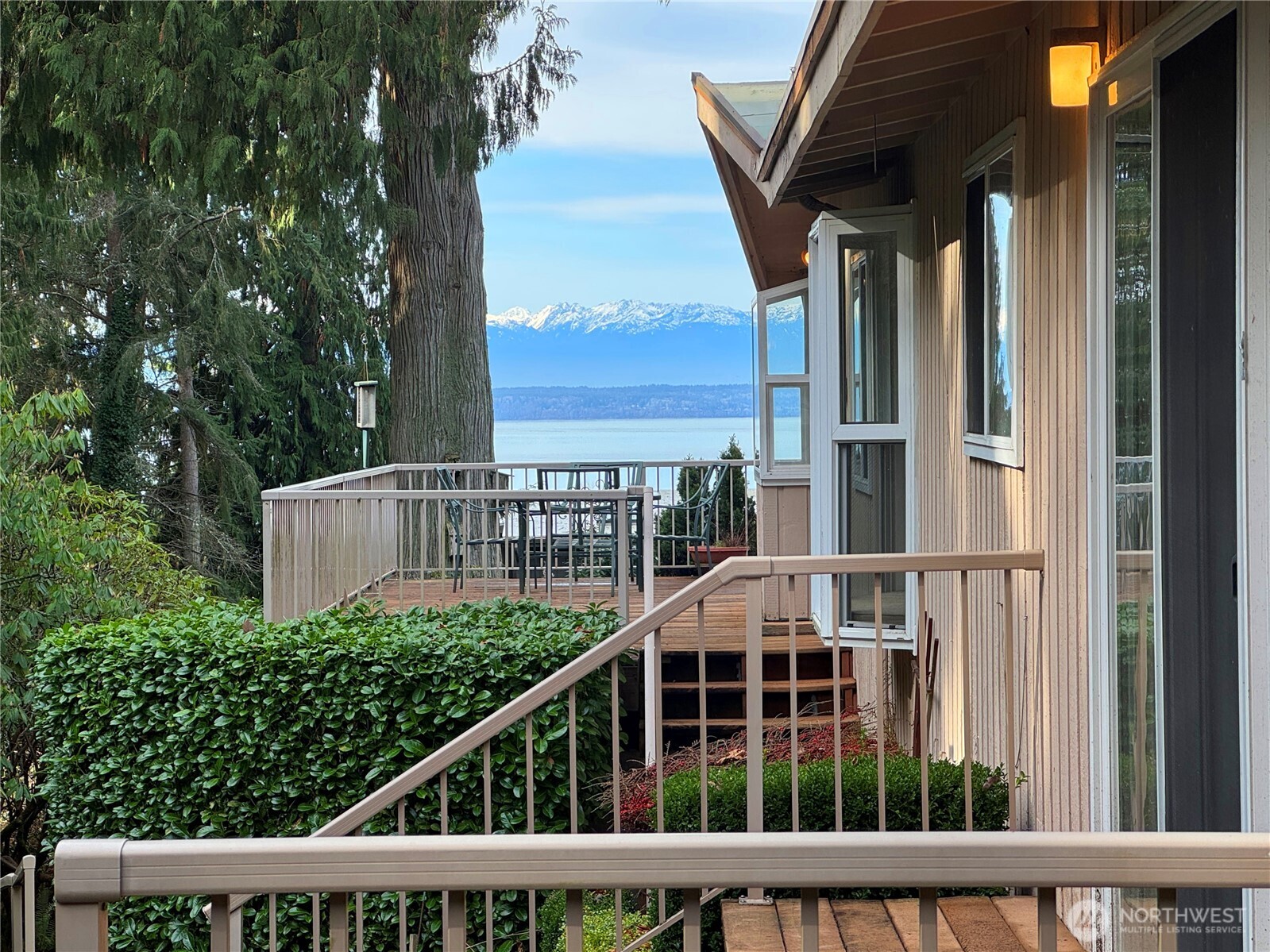 Multiple decks with views of the water.