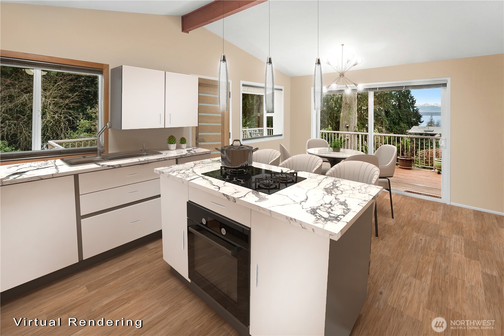 ...imagine hosting in your newly remodeled kitchen! Use this virtual renovation as inspiration.