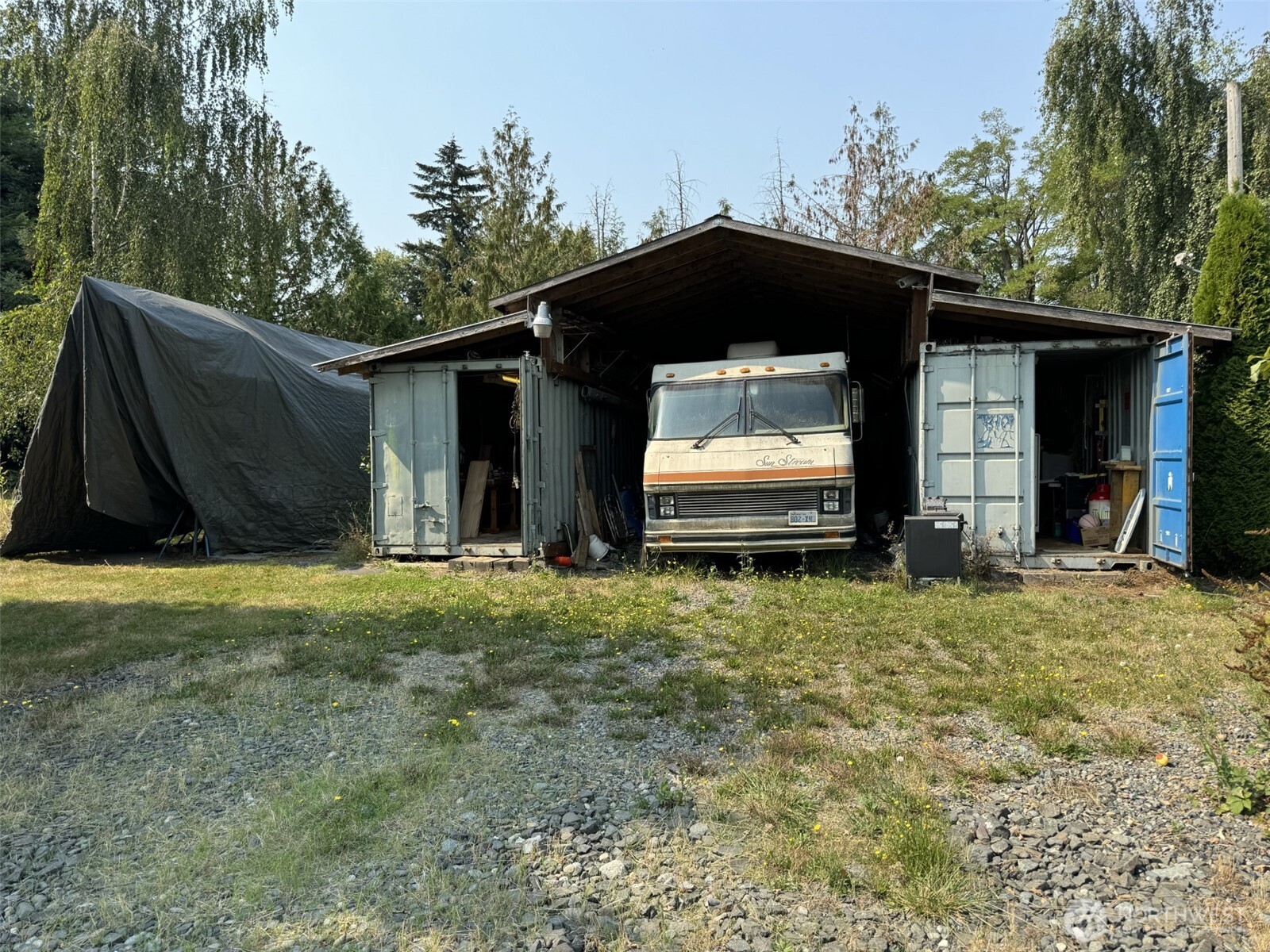 RV parking and shipping containers